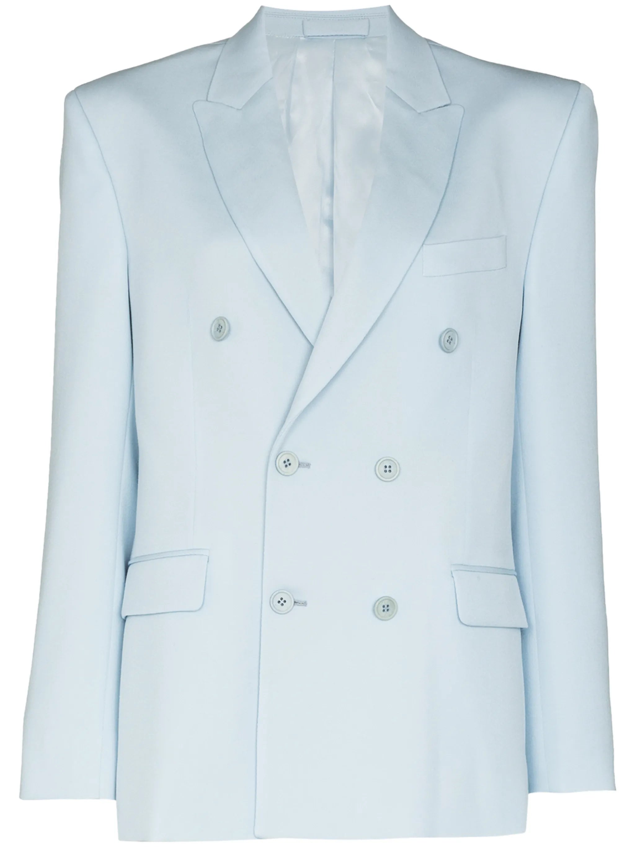 double-breasted wool blazer