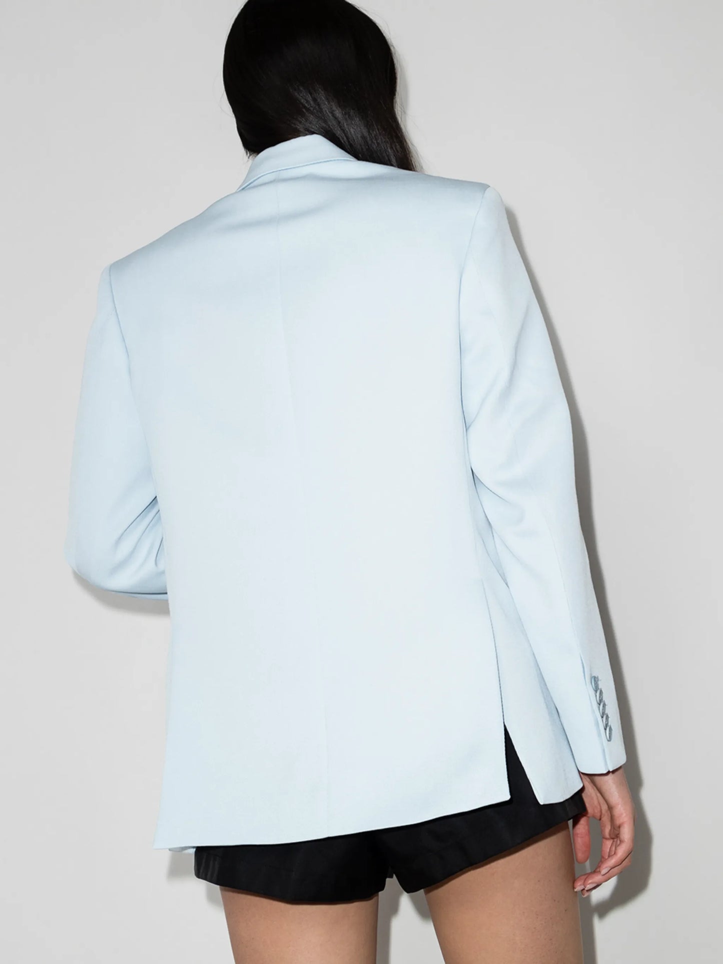 double-breasted wool blazer