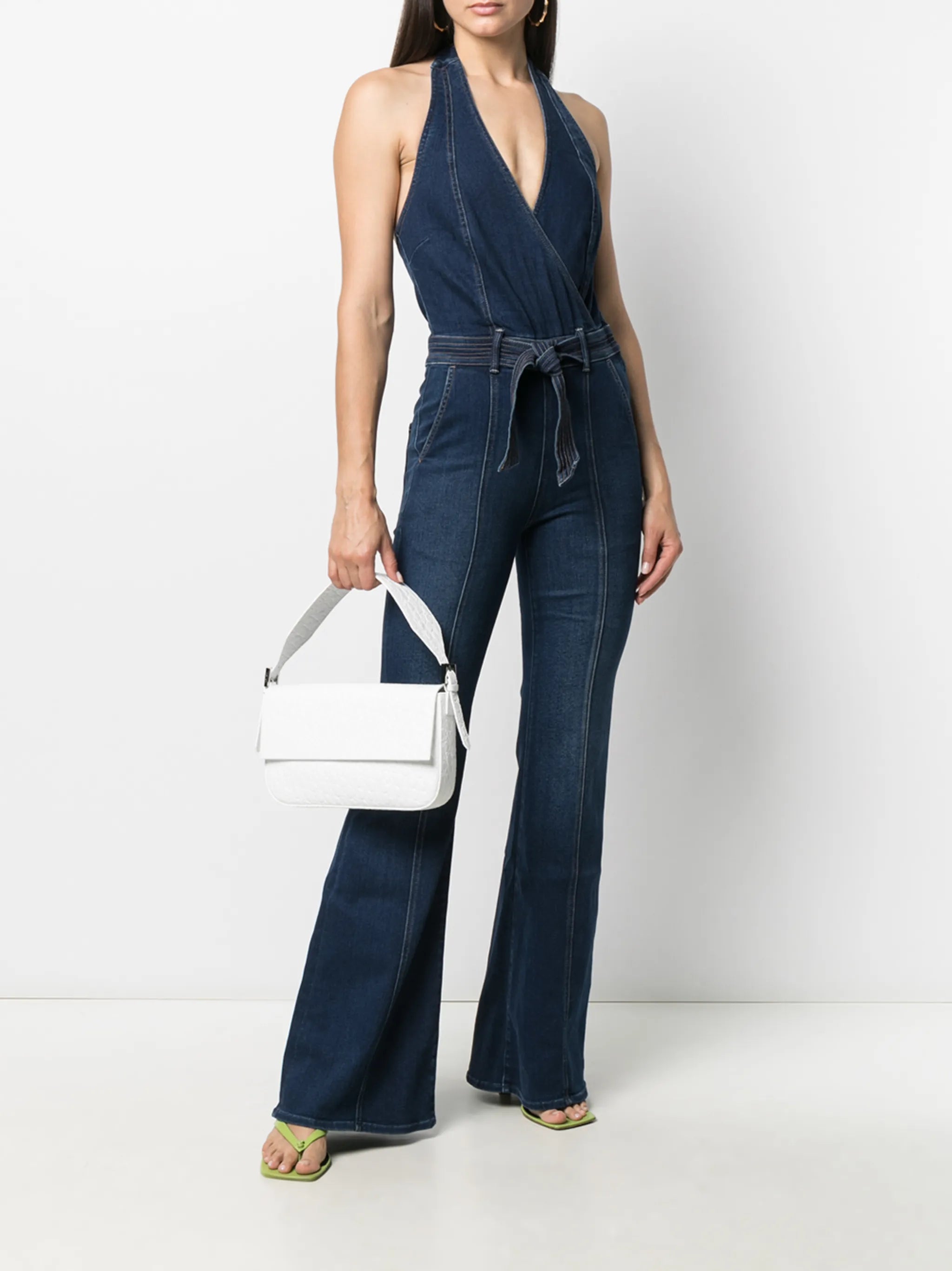 Manu embossed-leather shoulder bag