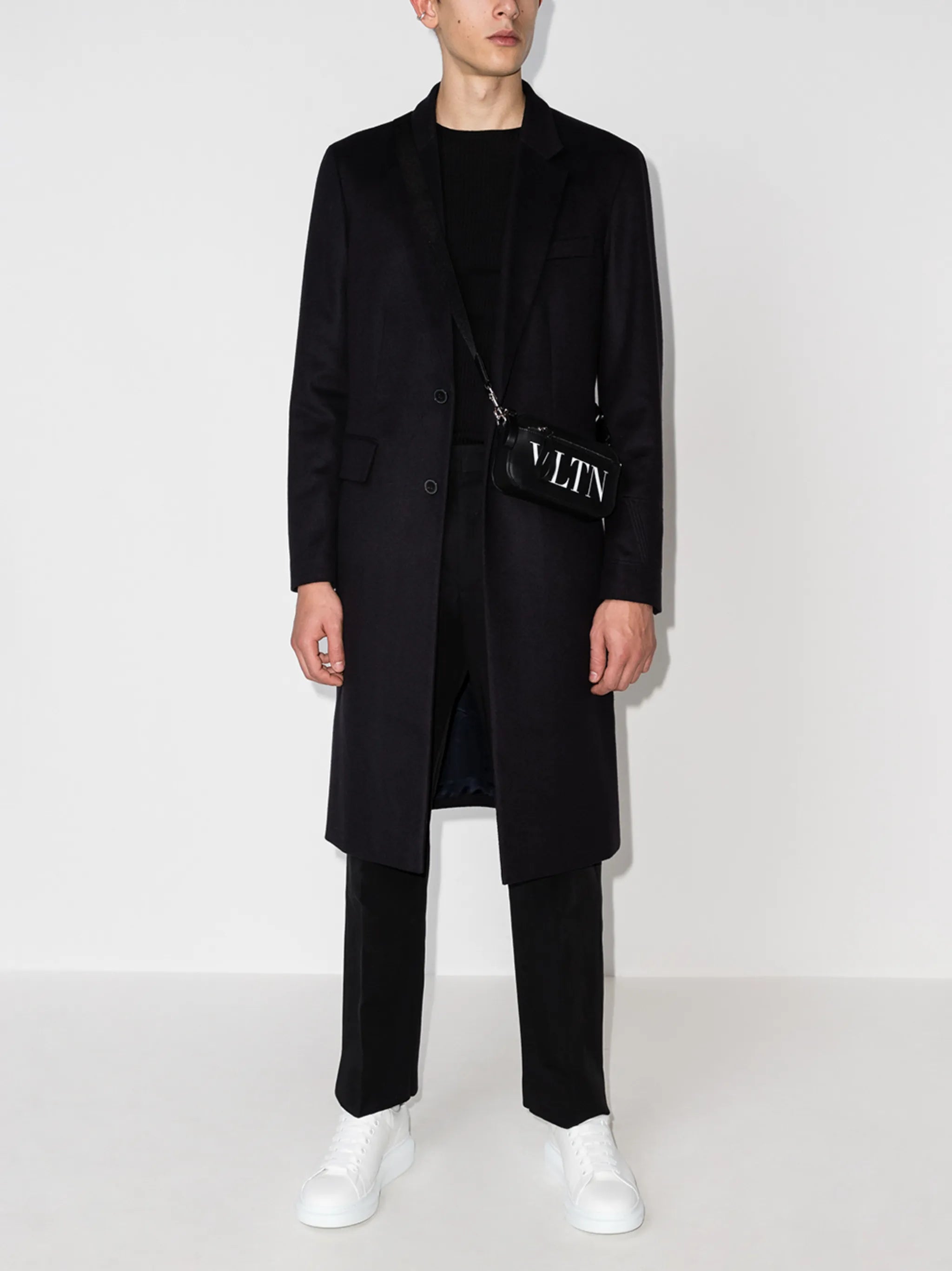 logo-embroidered tailored trousers