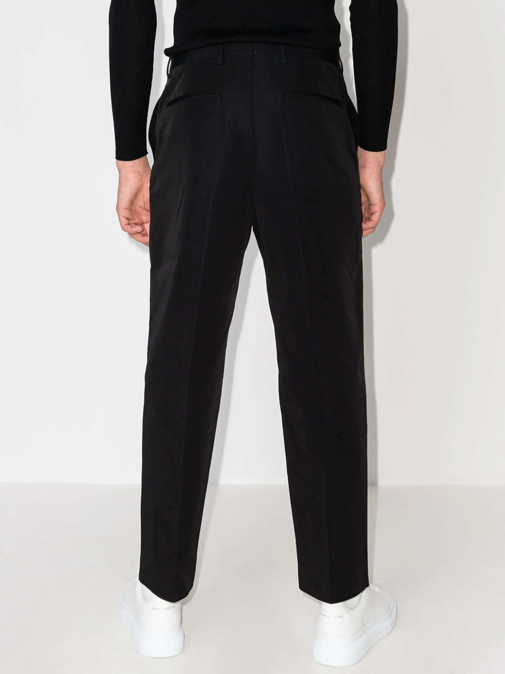 logo-embroidered tailored trousers