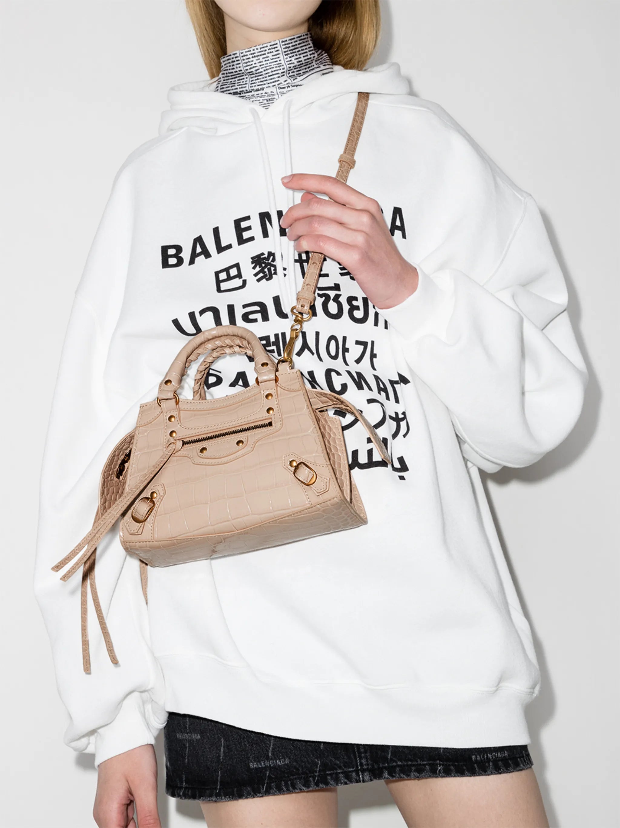 Neo Classic crocodile-effect mini bag
