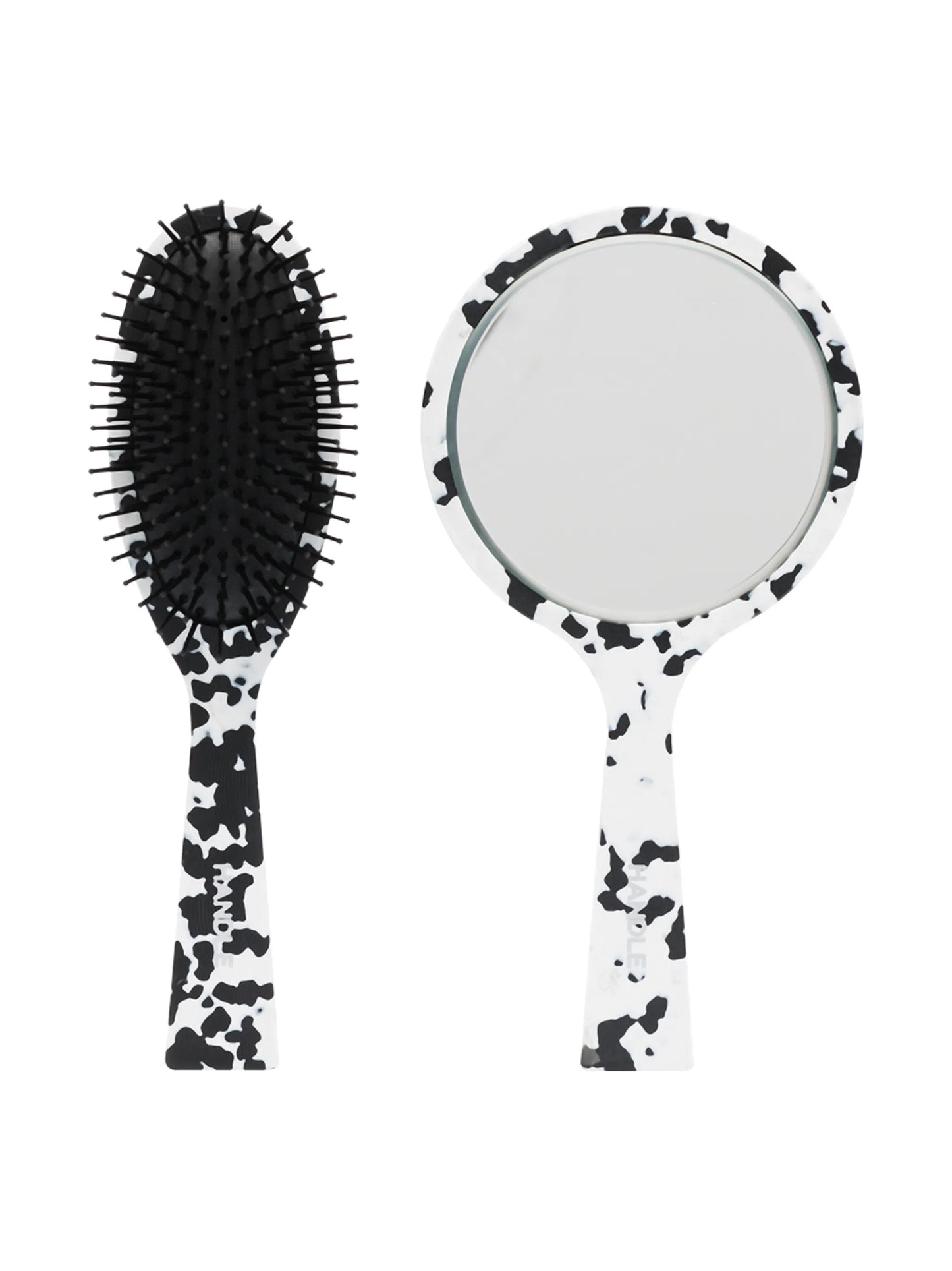 marble-pattern grooming set (set of two)