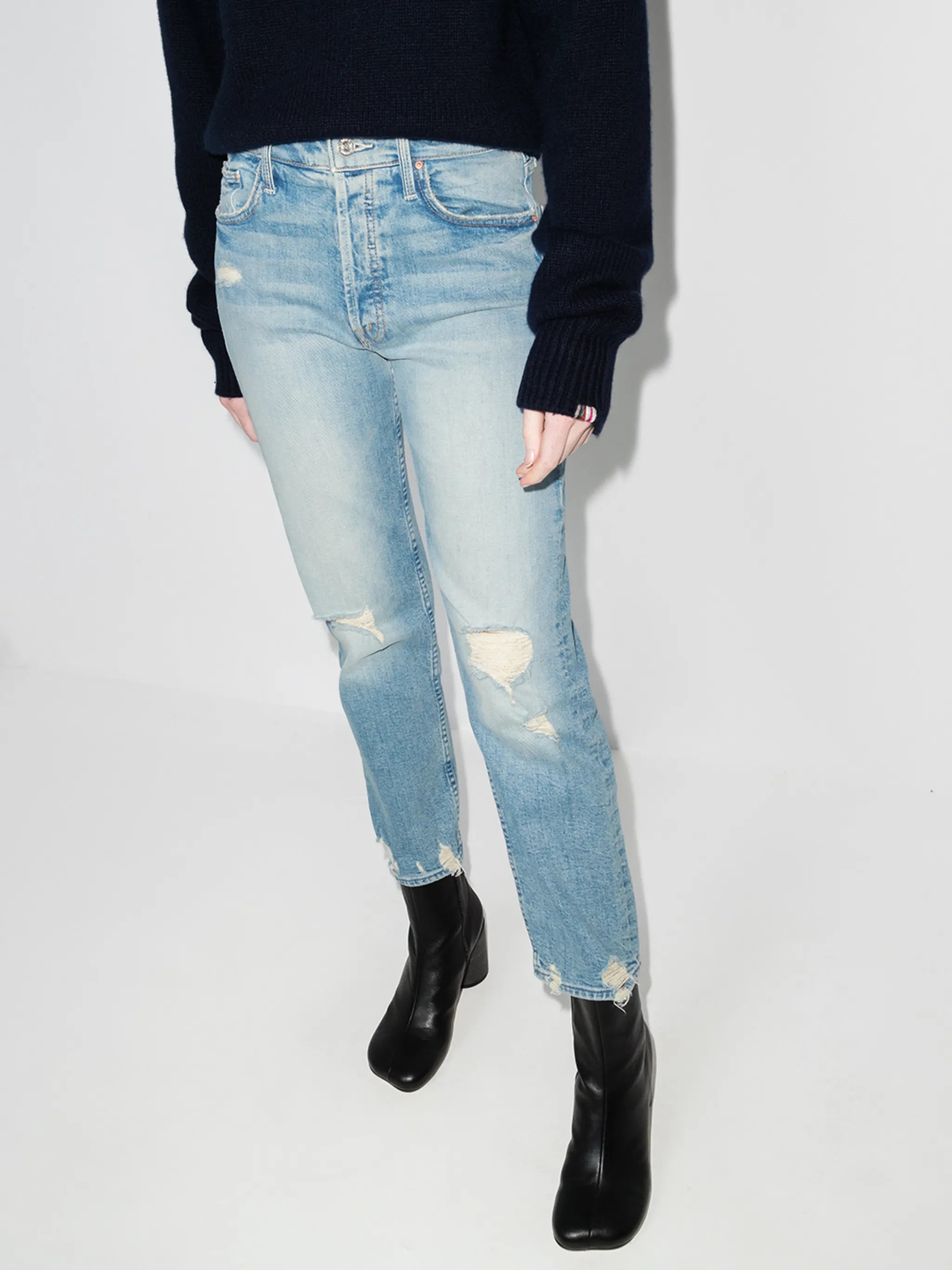 The Tomcat ripped cropped jeans