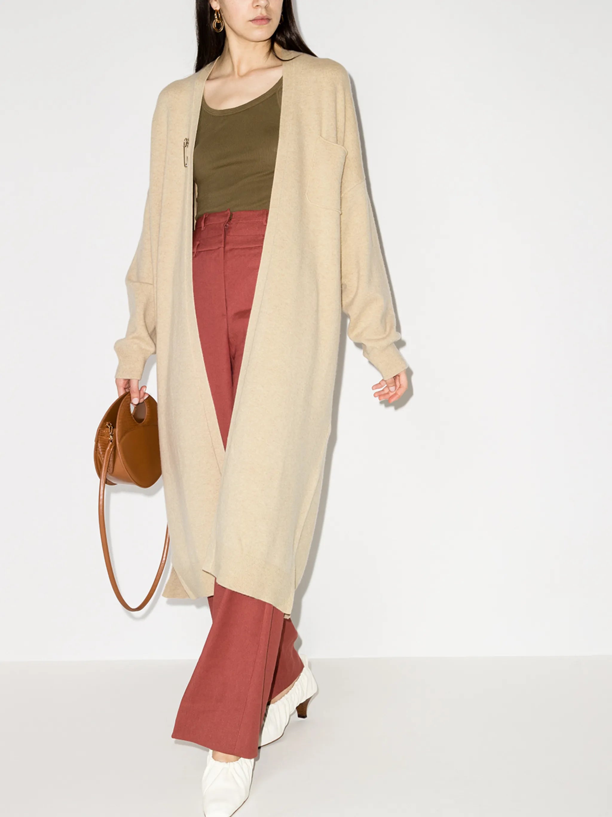longline cashmere cardigan