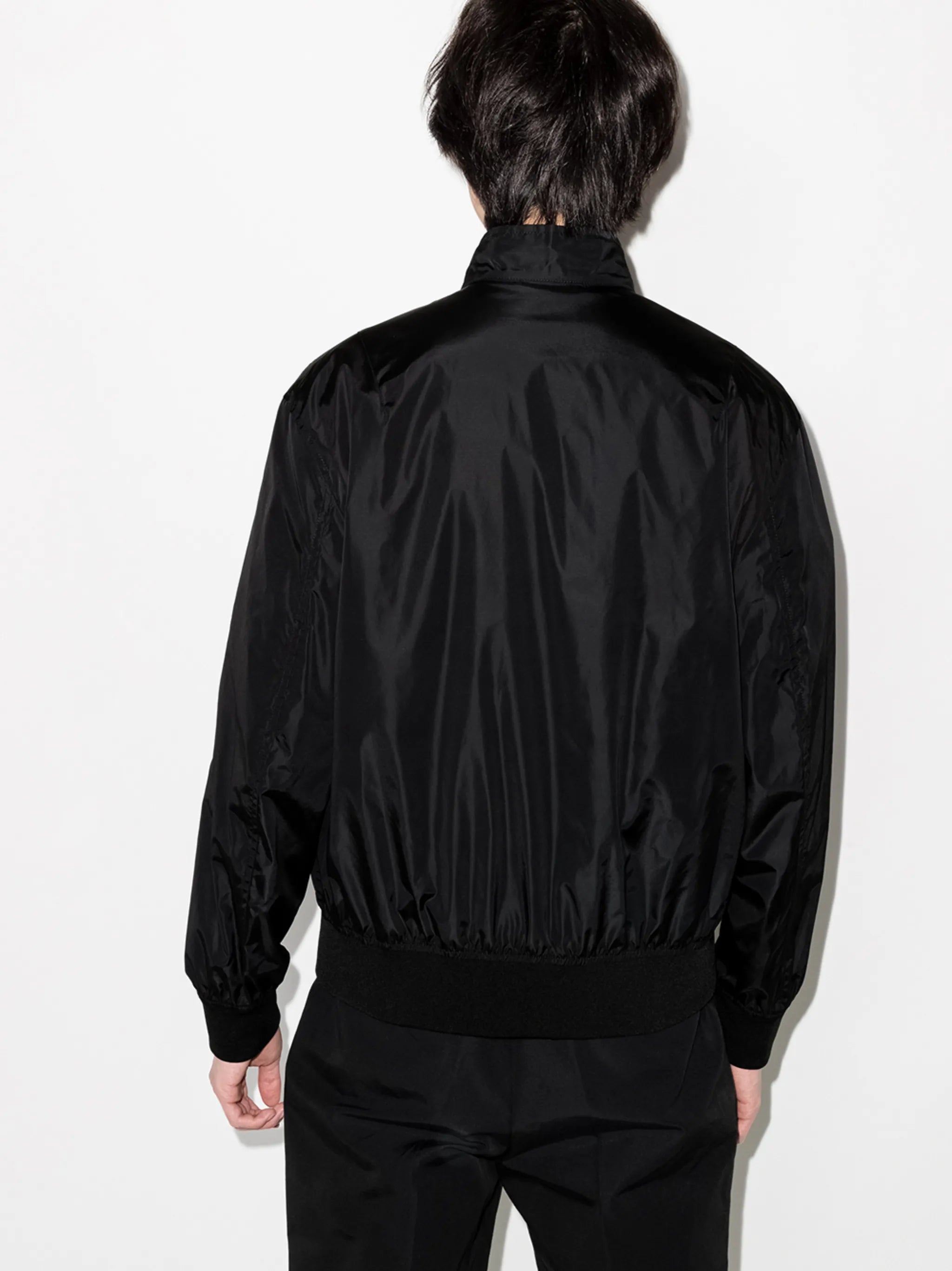 logo-print zip-up bomber jacket
