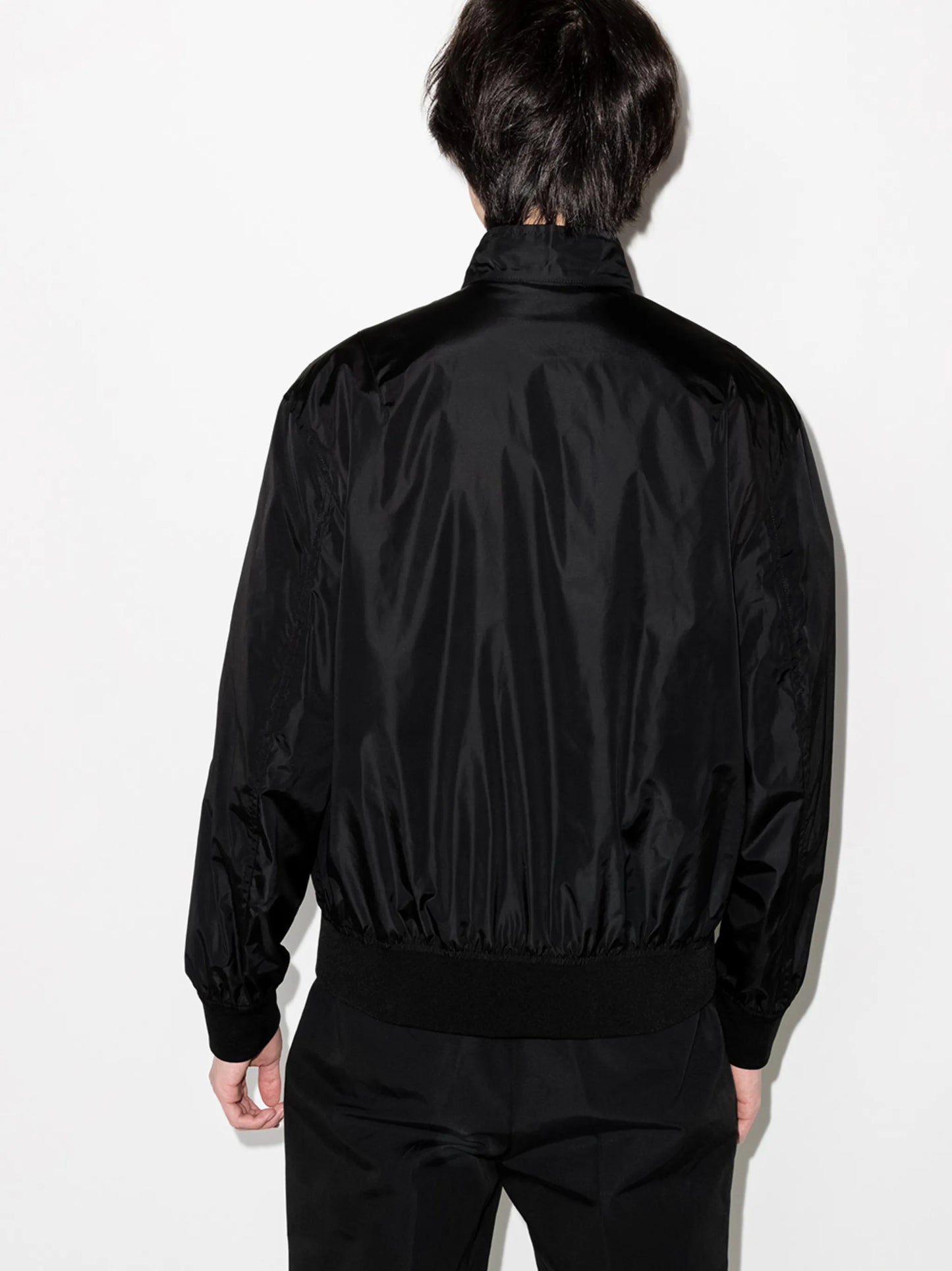 logo-print zip-up bomber jacket