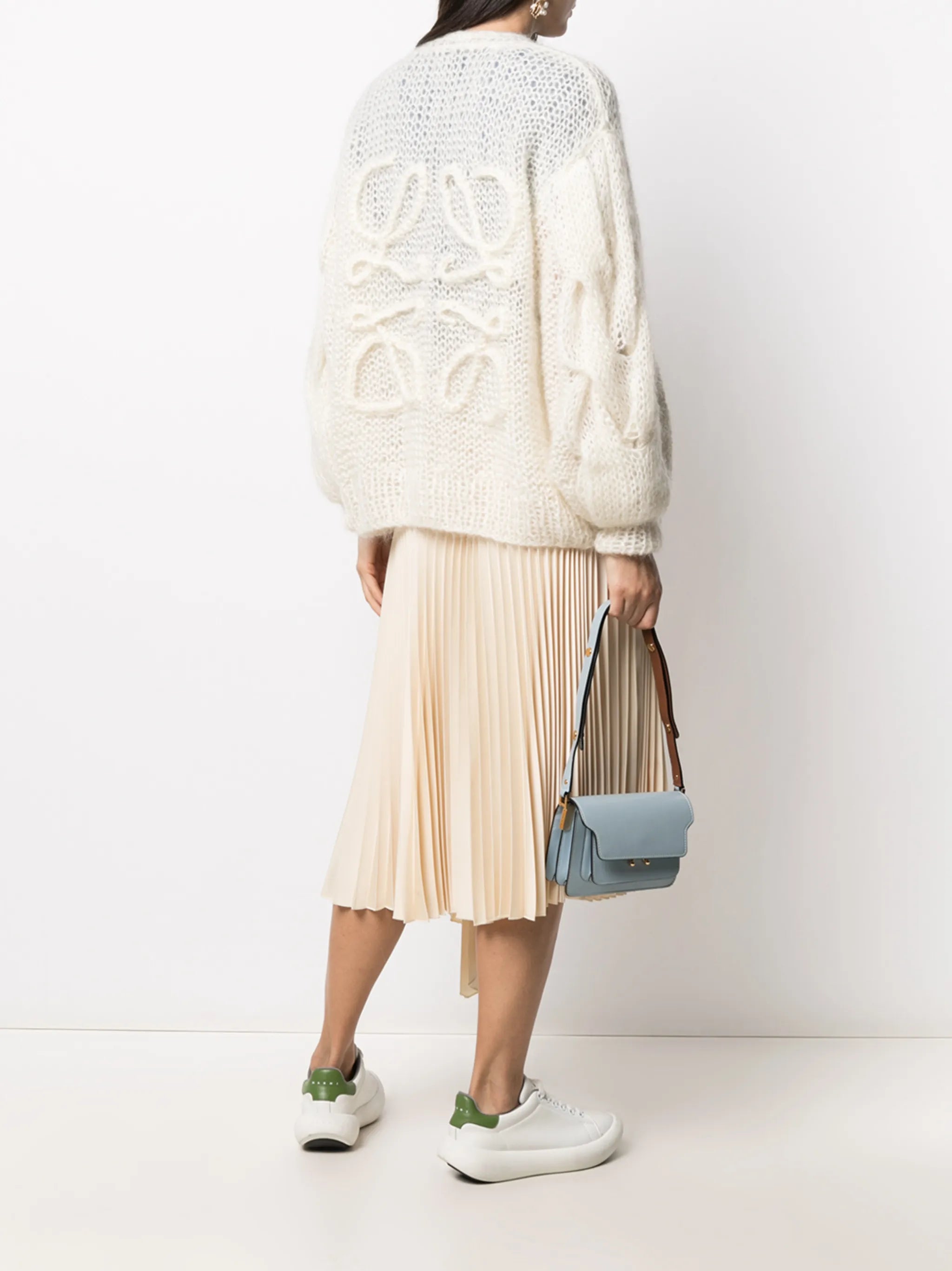 embroidered logo cardigan