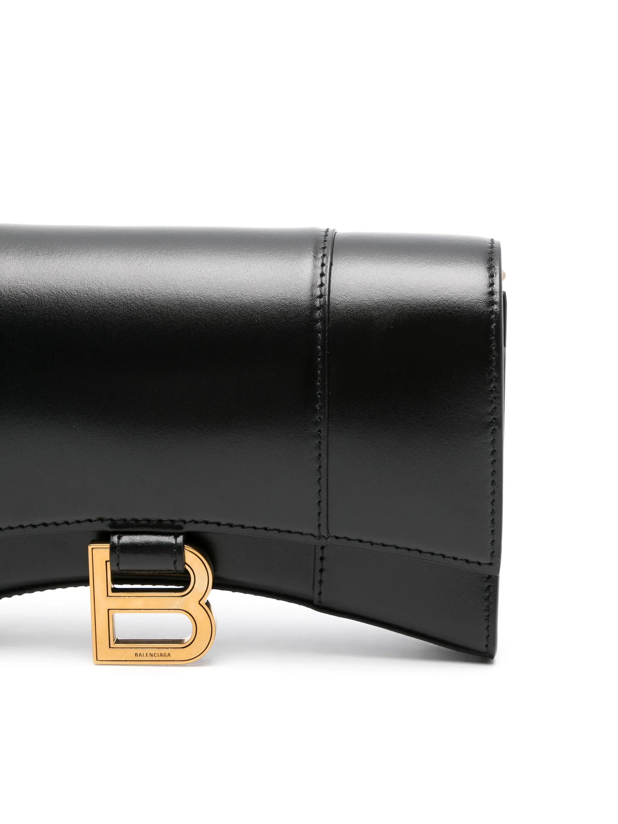 Hourglass leather wallet-on-chain