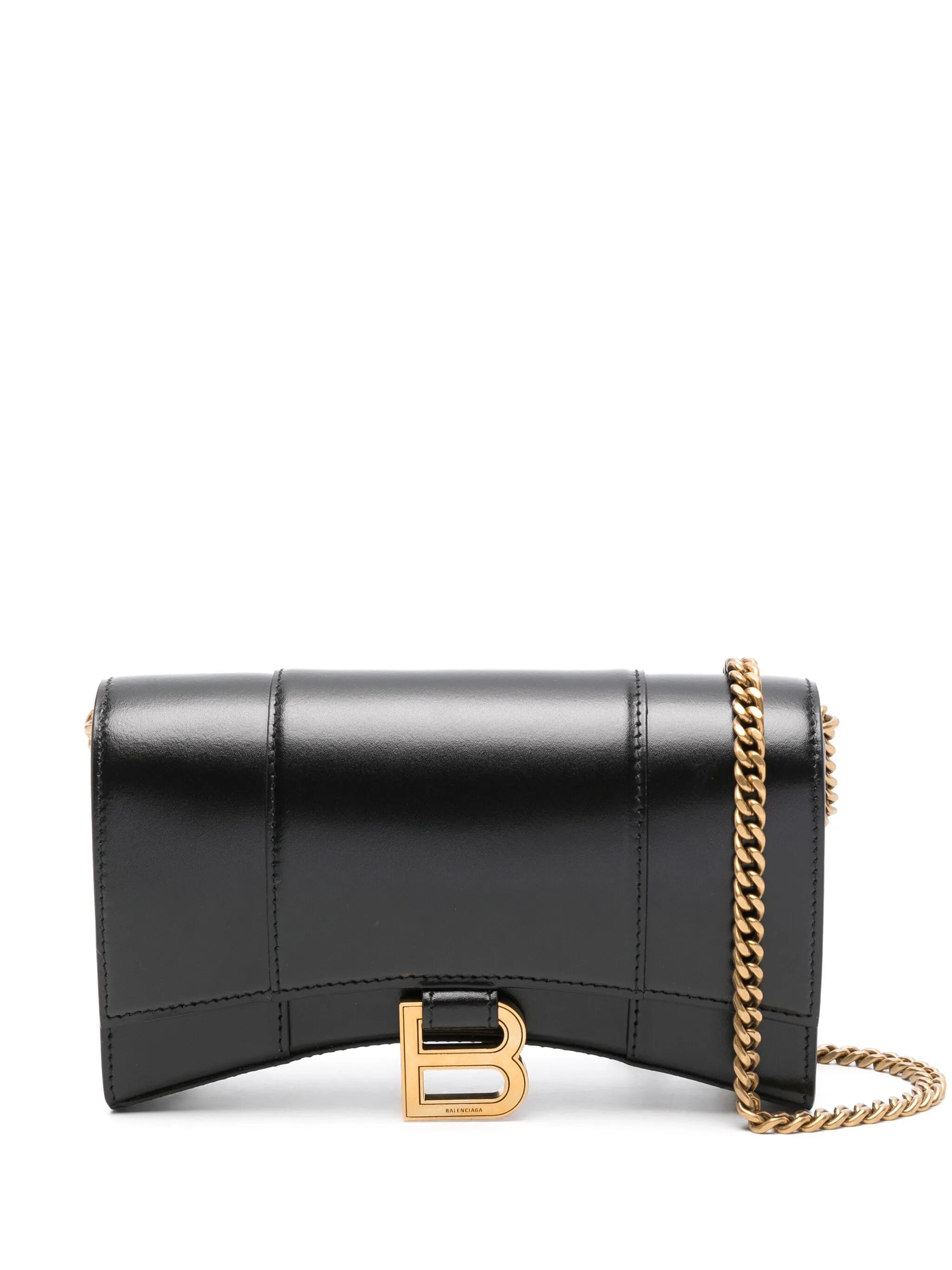 Hourglass leather wallet-on-chain