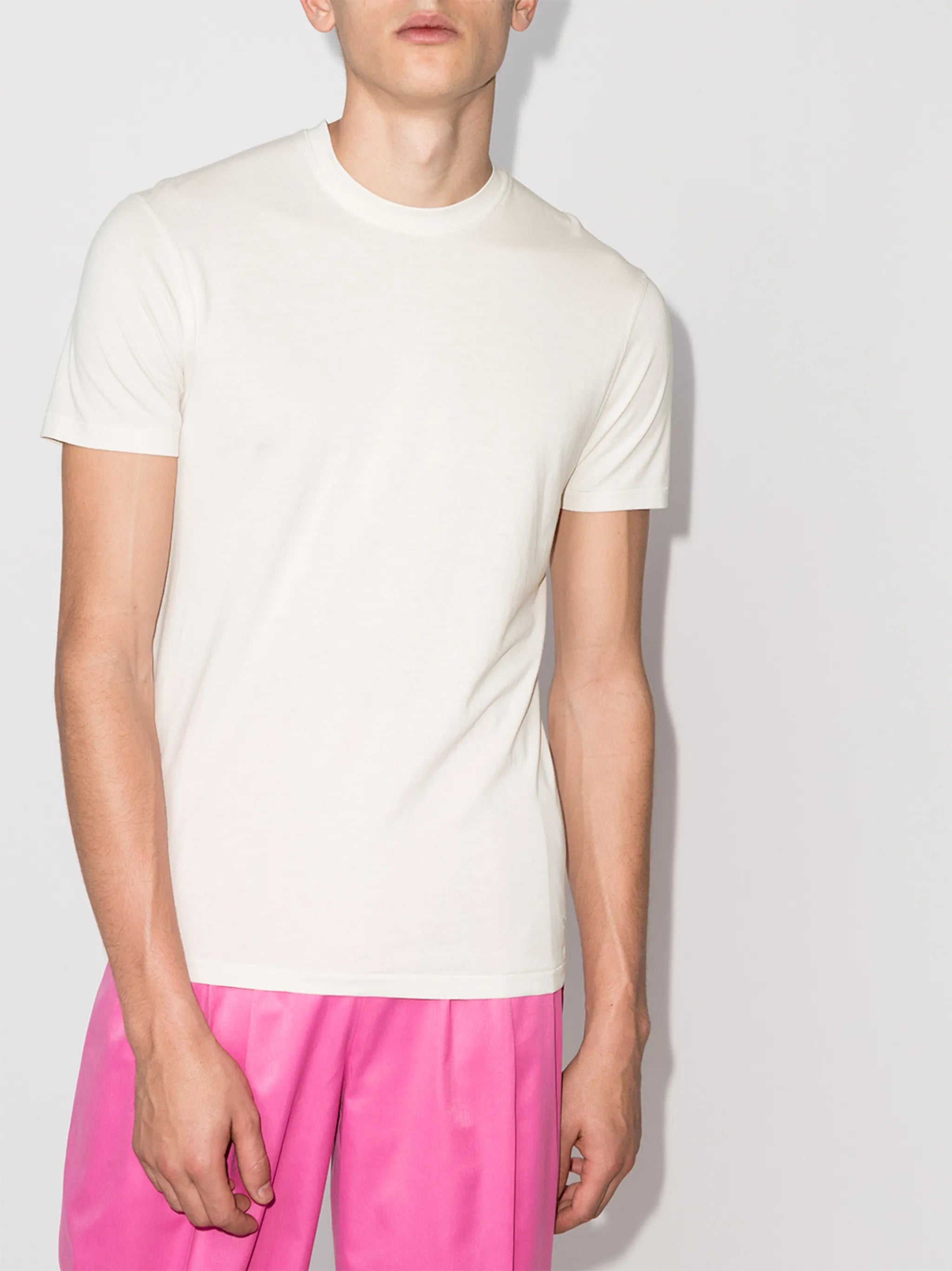logo-embroidered crew neck T-shirt