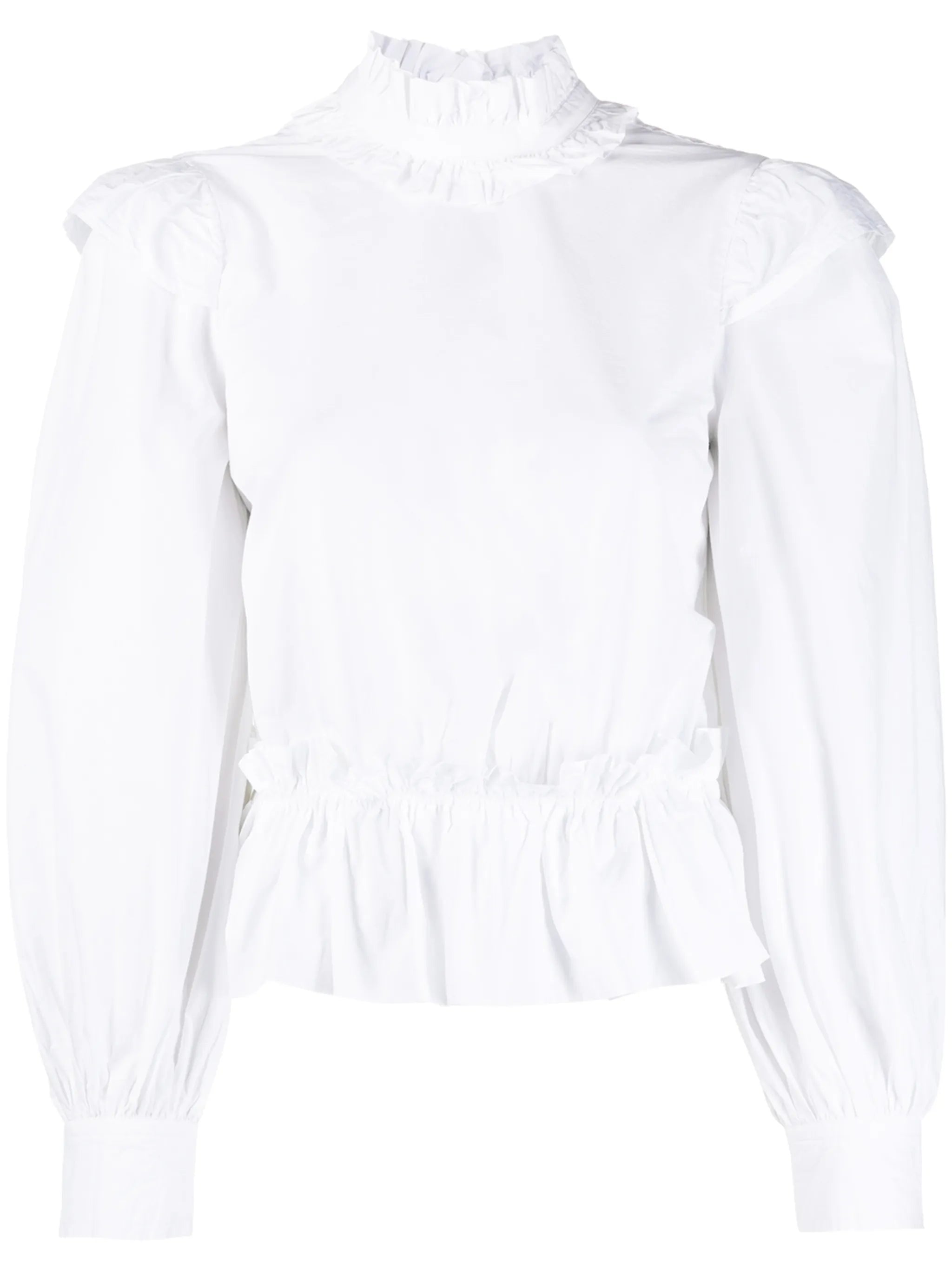 open back ruffle-detail shirt