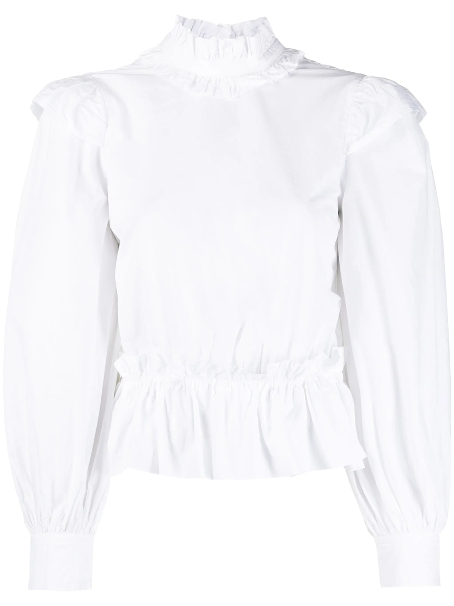 open back ruffle-detail shirt