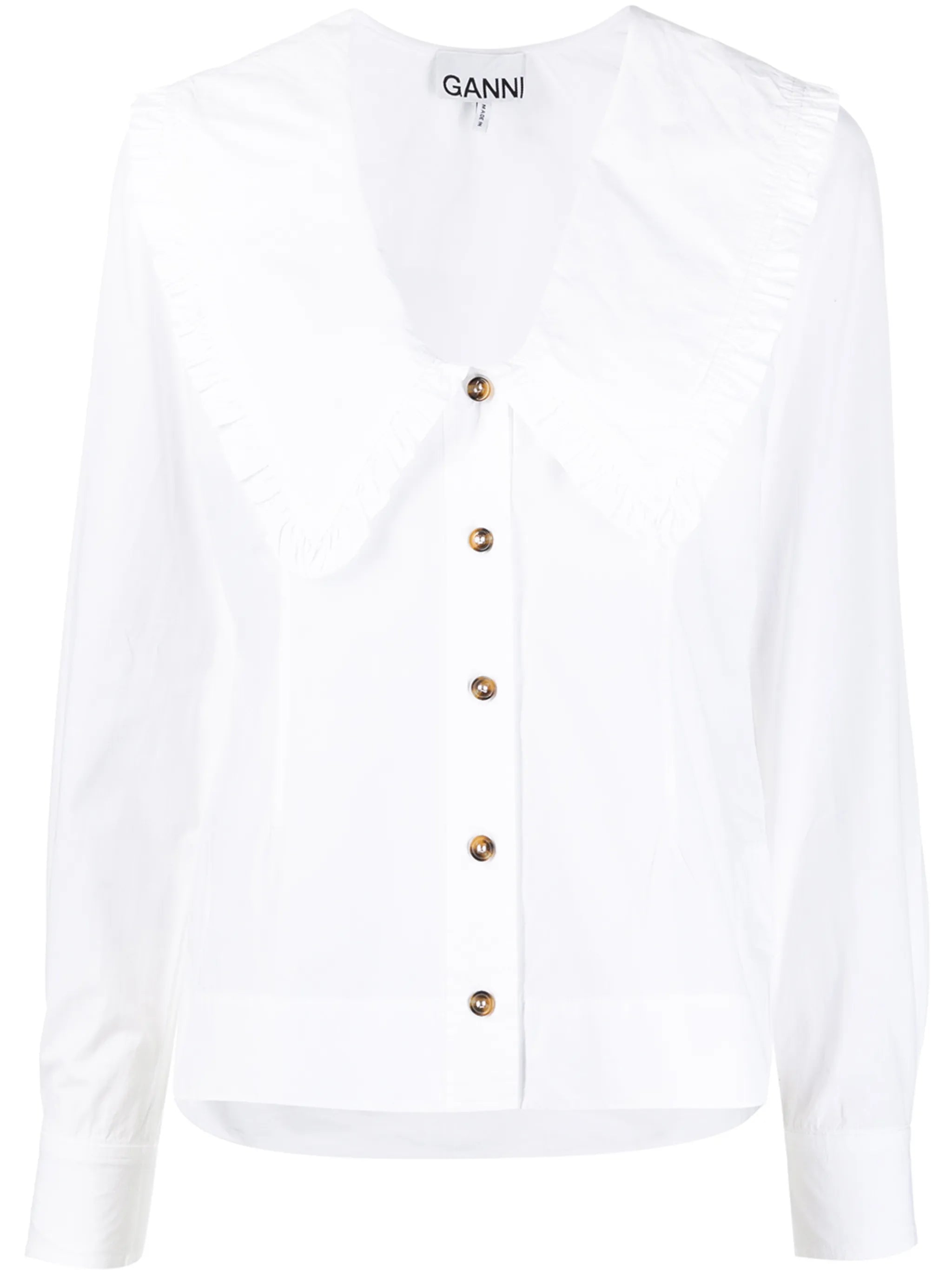 ruffled exaggerated collar blouse