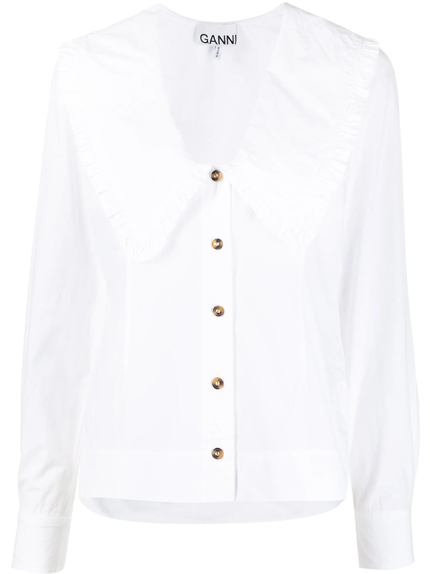 ruffled exaggerated collar blouse