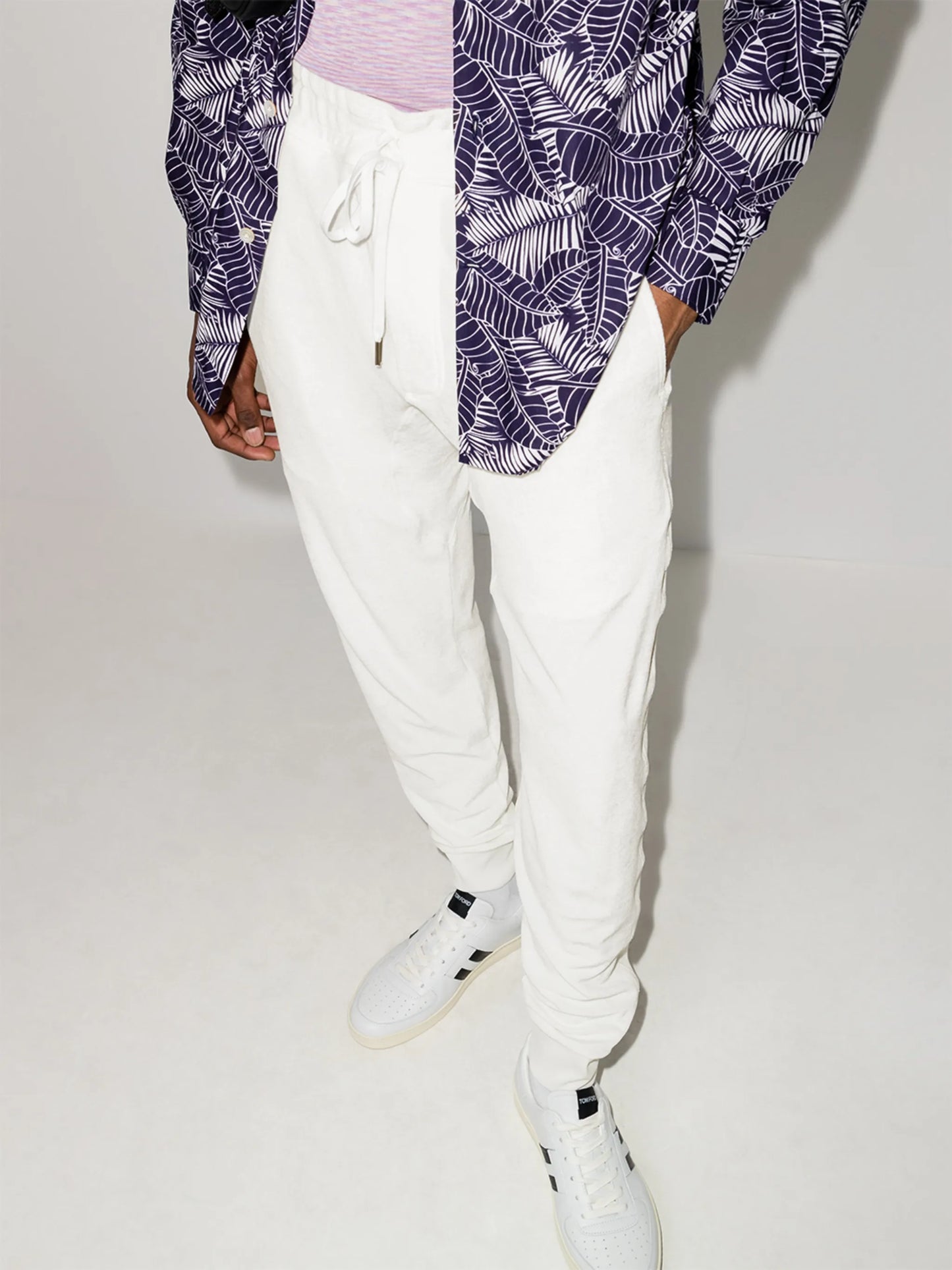 Fluid velour track pants
