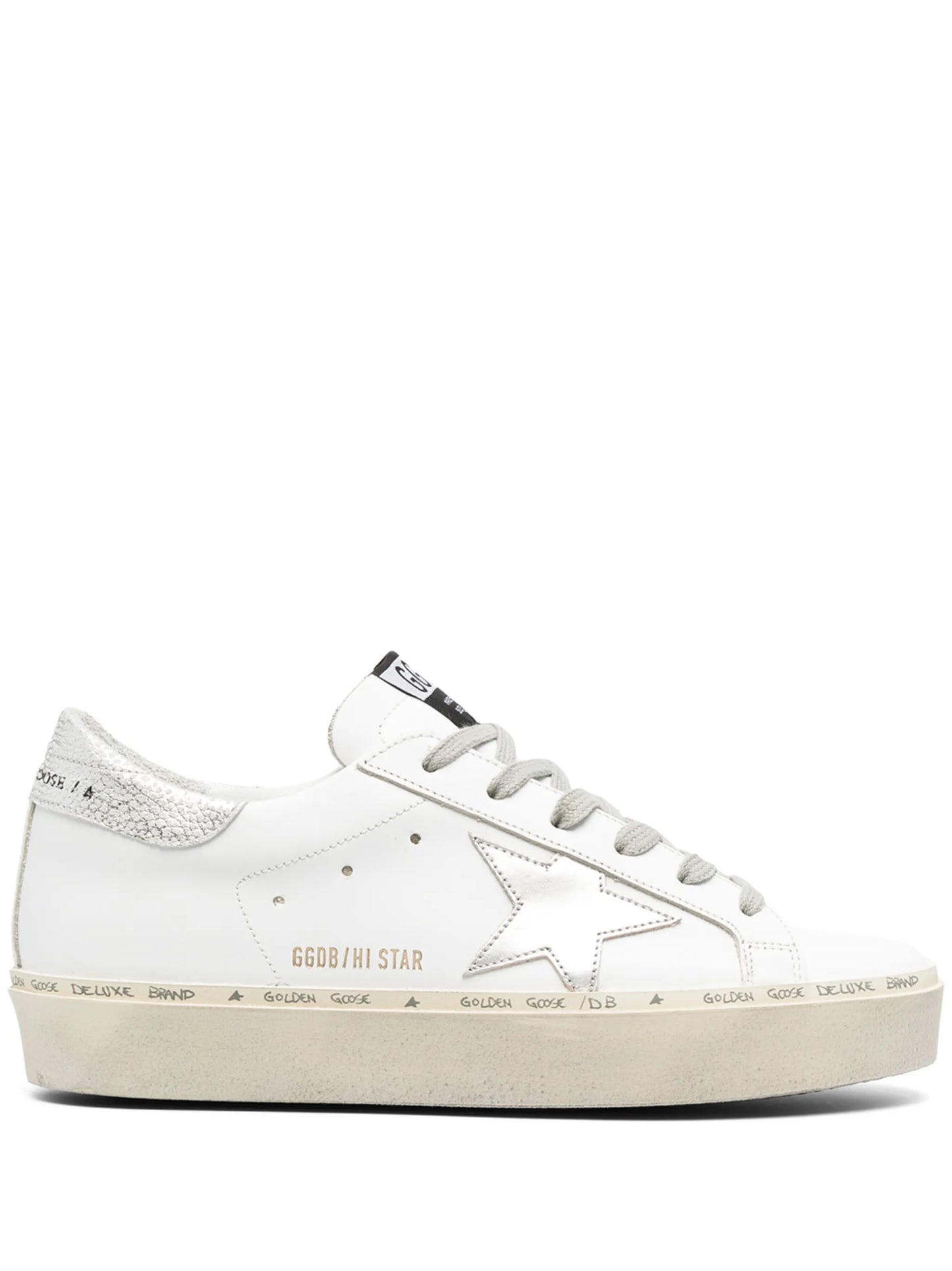 Hi Star trainers with star and metallic silver heel