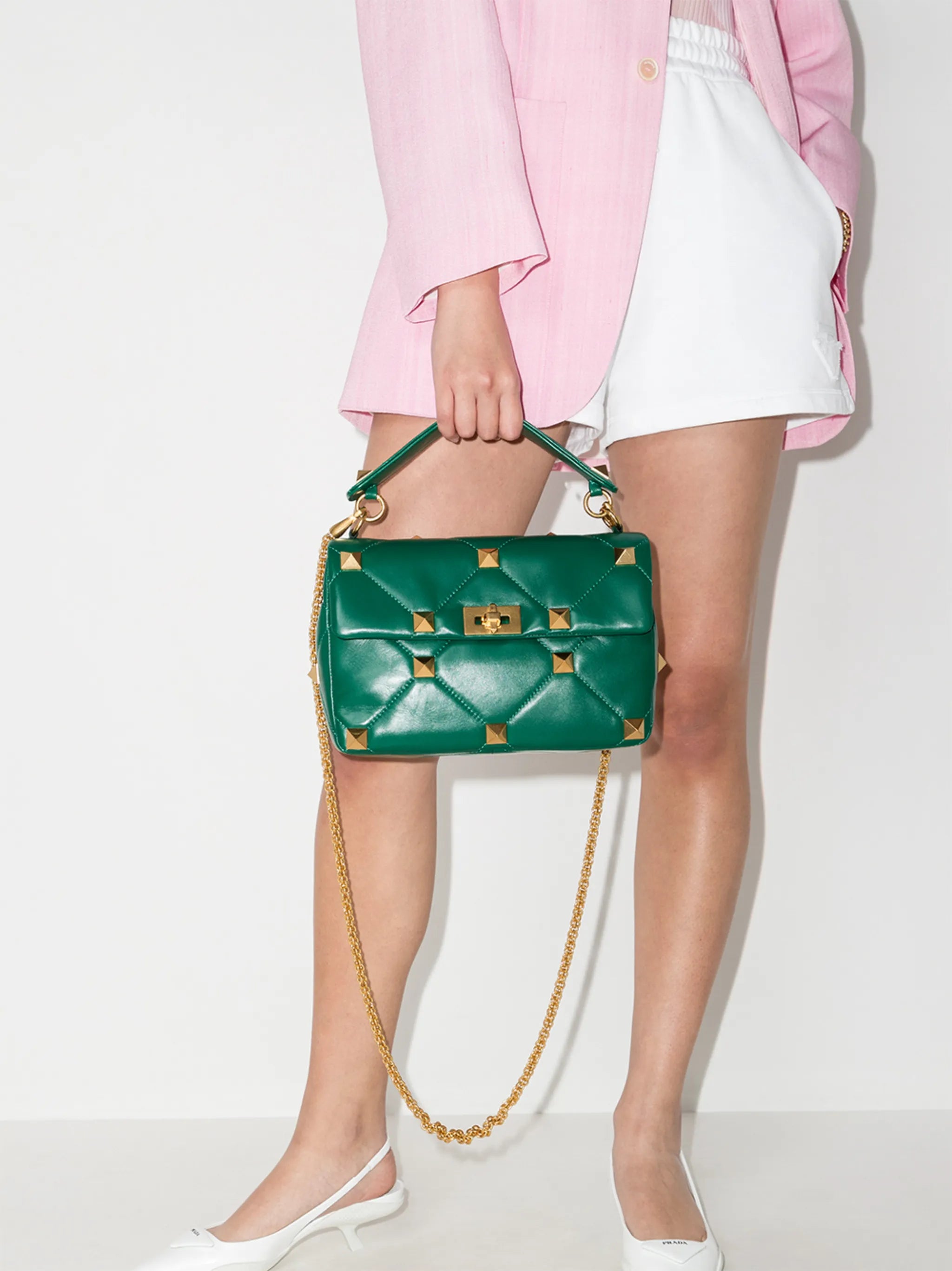 Roman Stud clutch bag