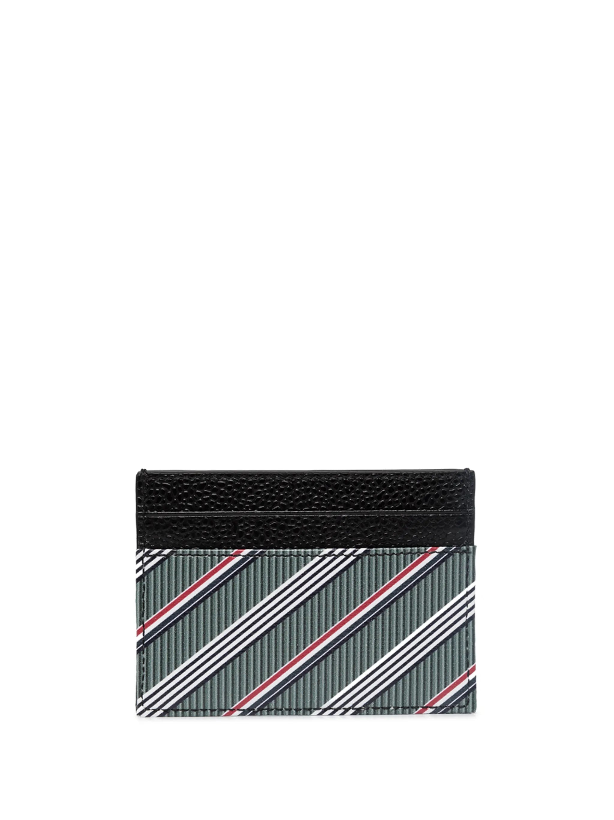 RWB stripe leather cardholder