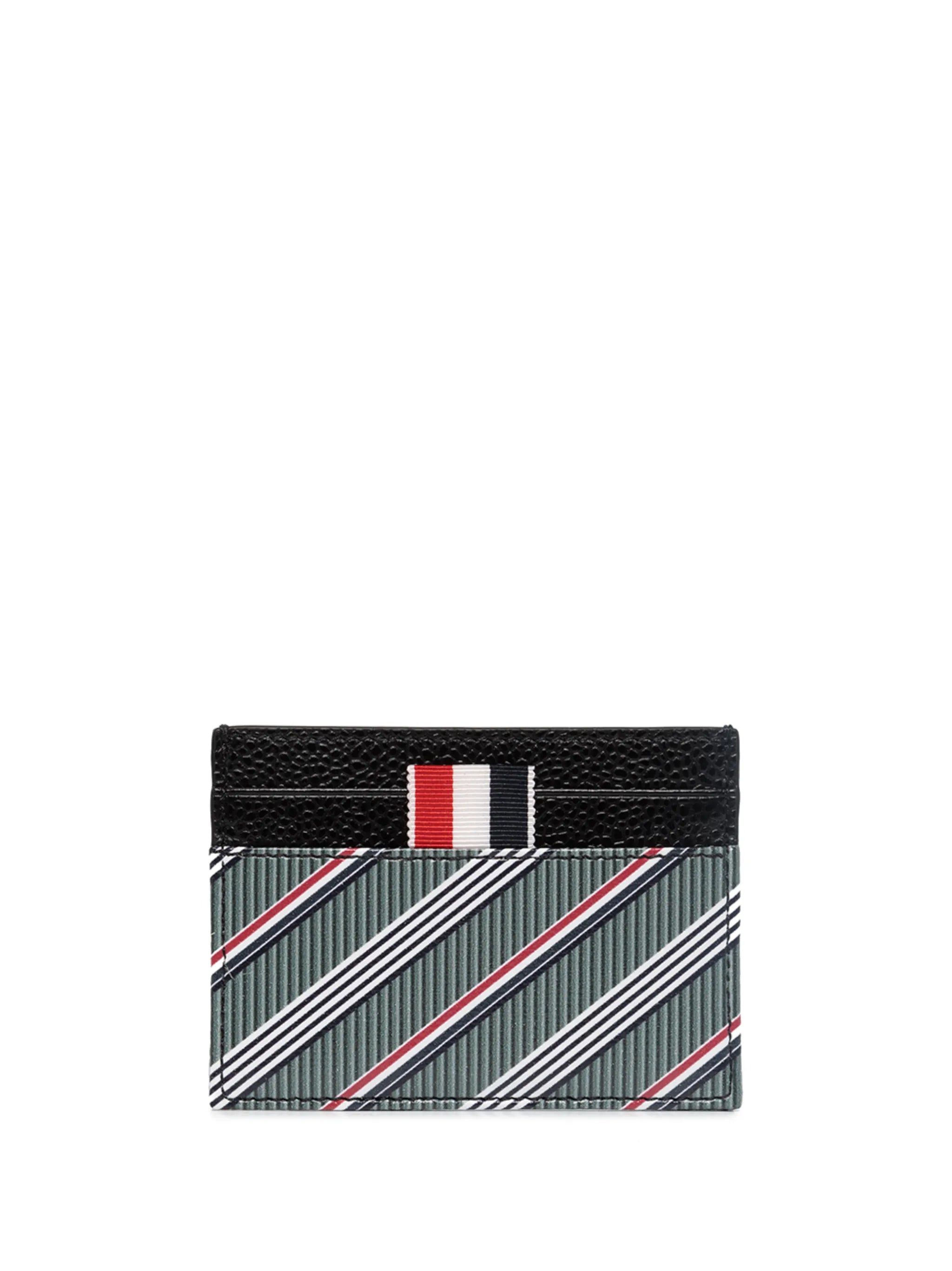 RWB stripe leather cardholder