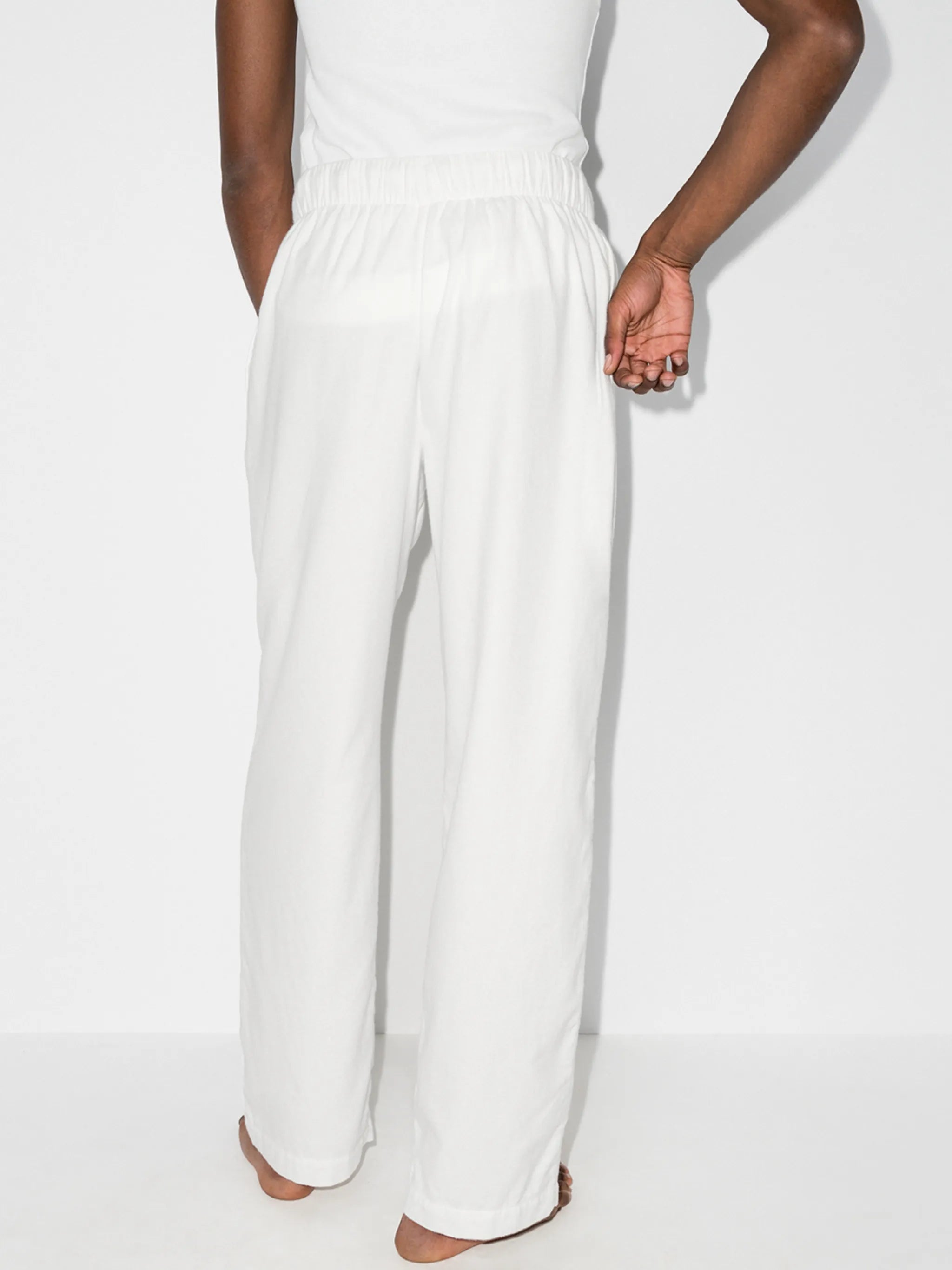 straight-leg cotton pajama bottoms