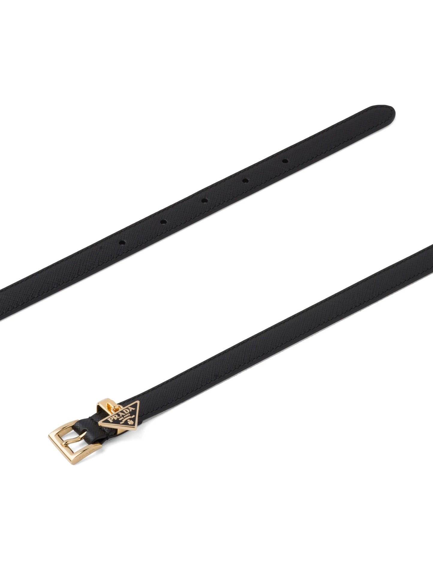 triangle-logo leather belt