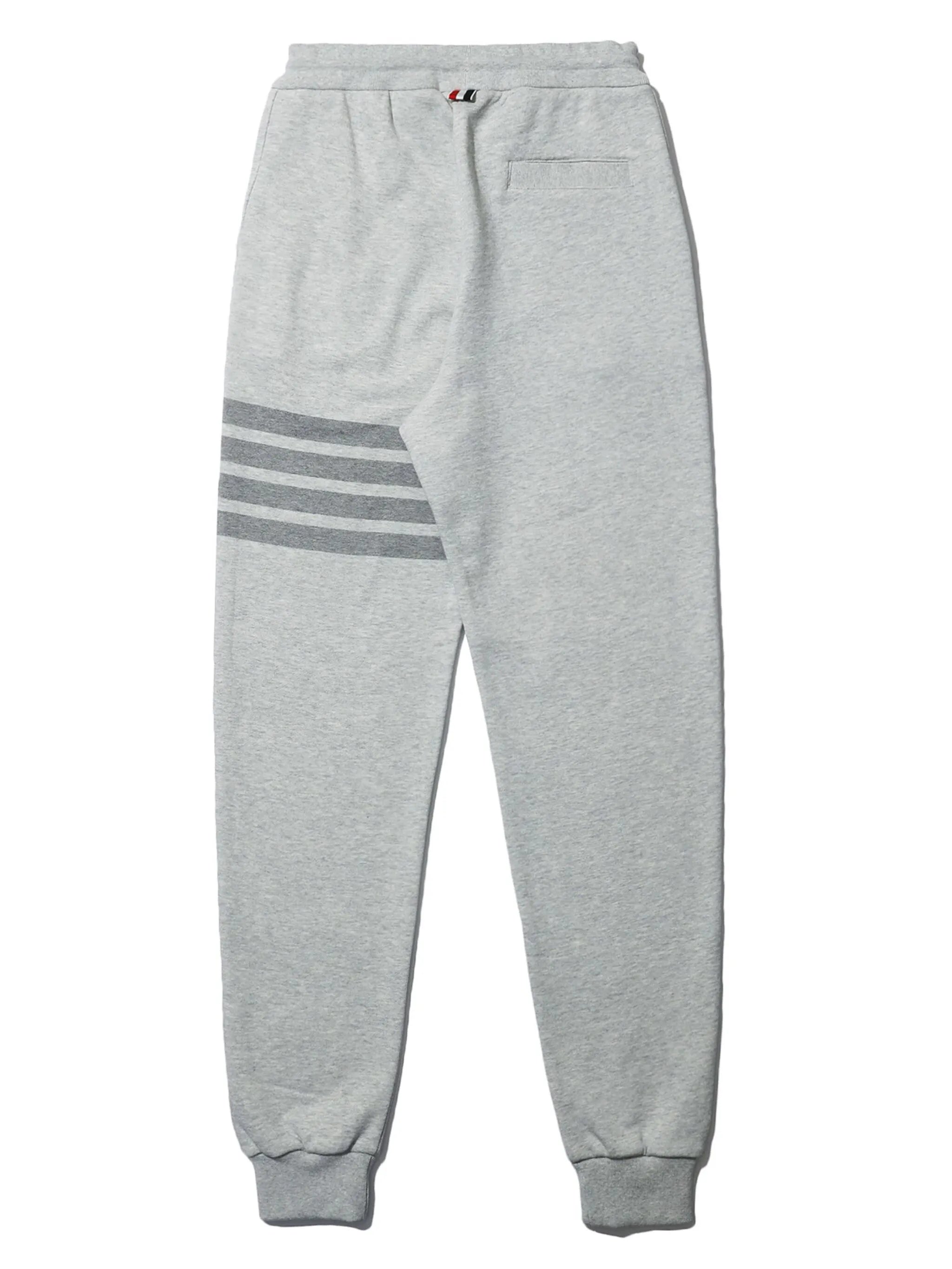 4-Bar stripe cotton track pants