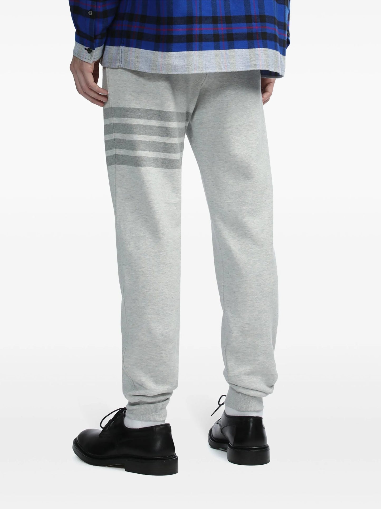 4-Bar stripe cotton track pants