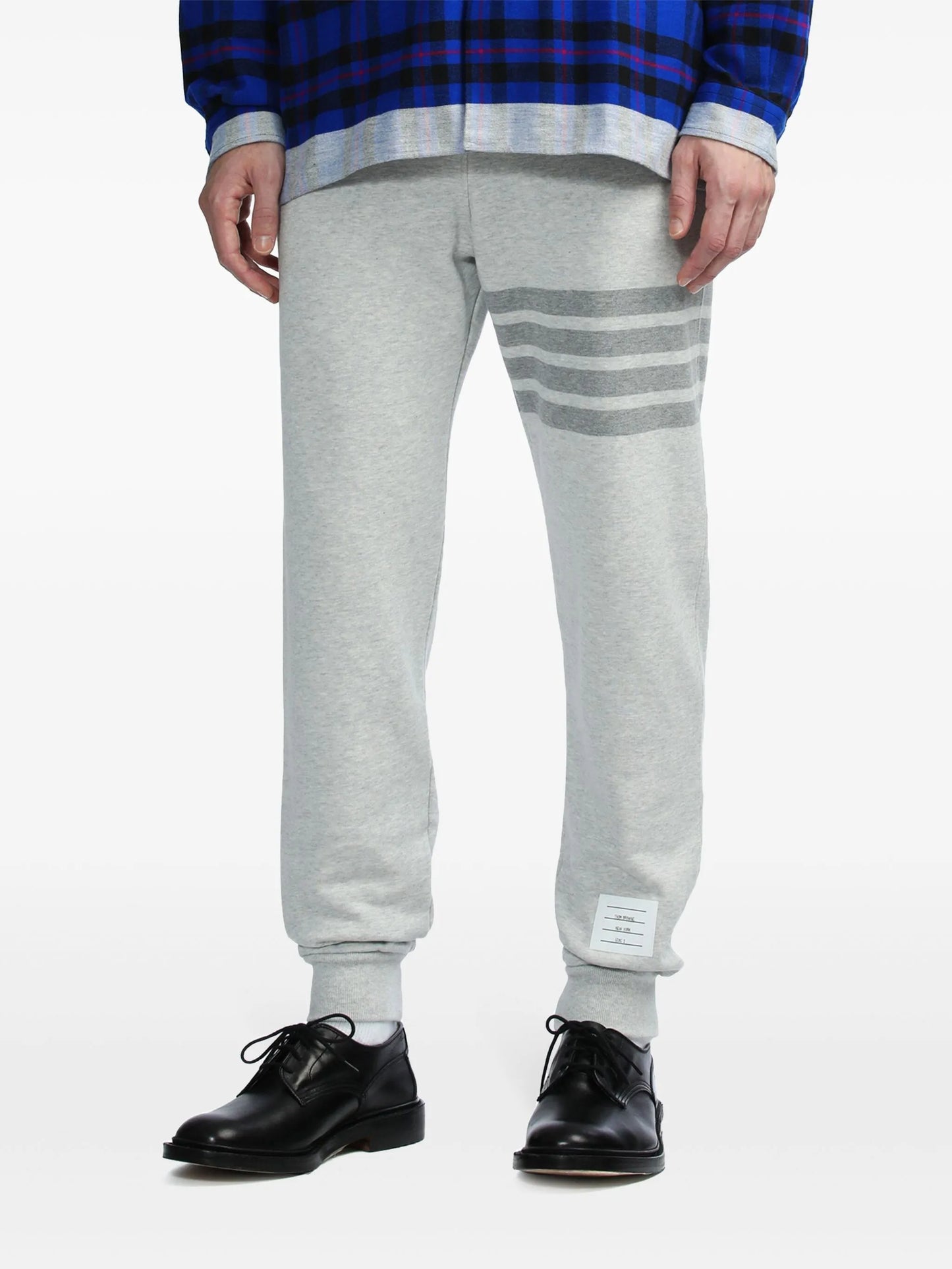 4-Bar stripe cotton track pants