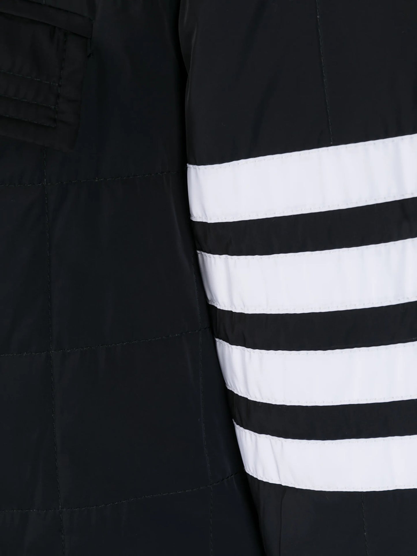 4-Bar motif padded tailored coat