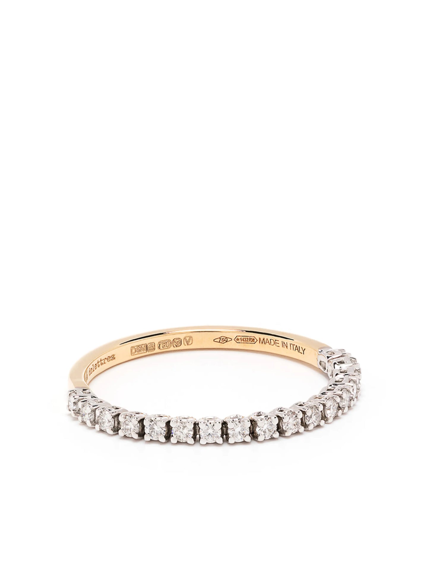 18kt yellow gold diamond 1987 band ring