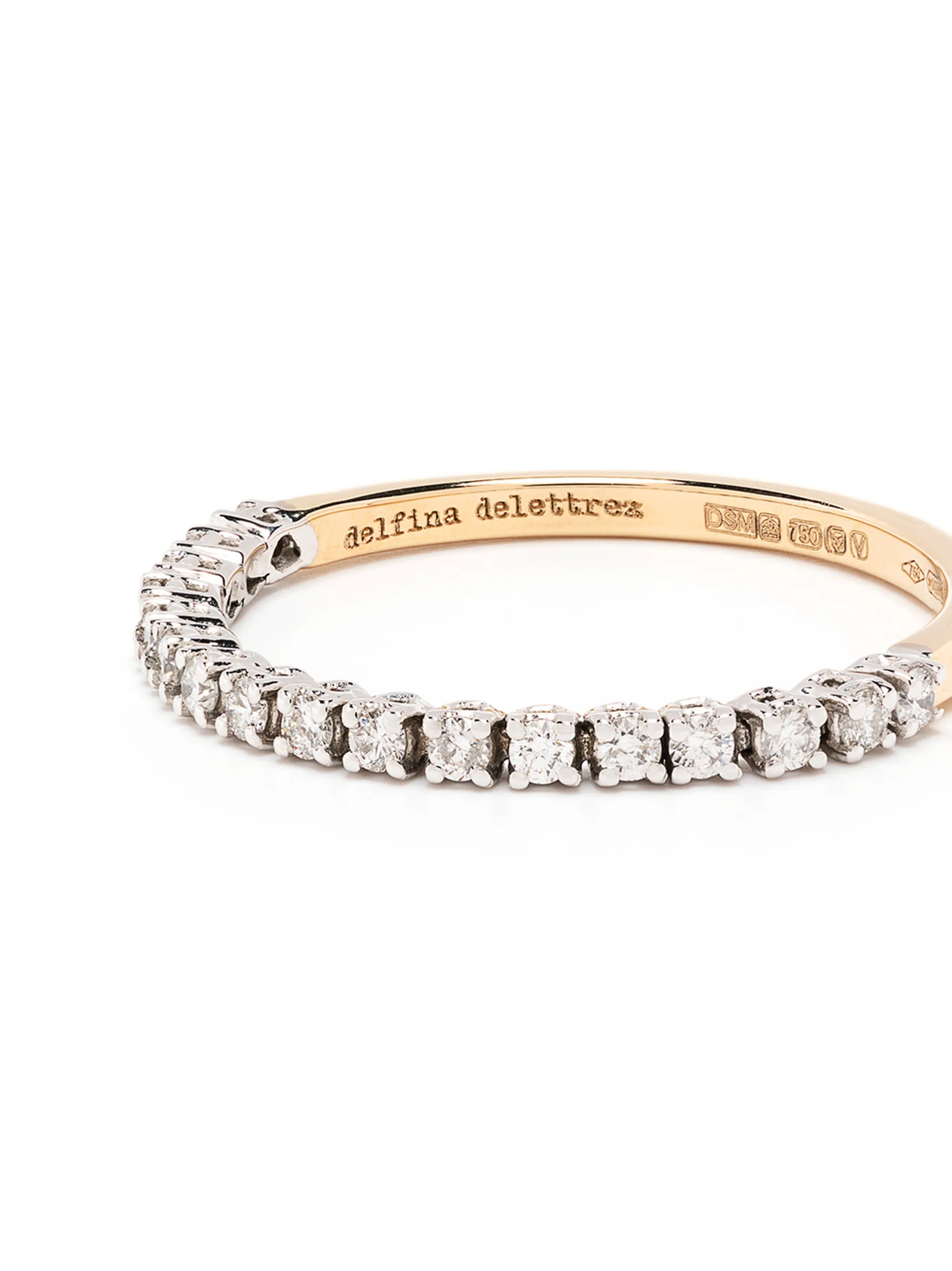 18kt yellow gold diamond 1987 band ring