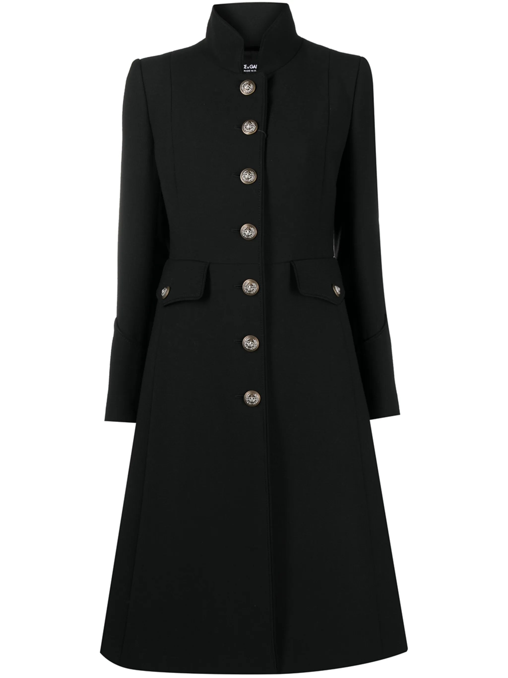 woolen single-breasted coat