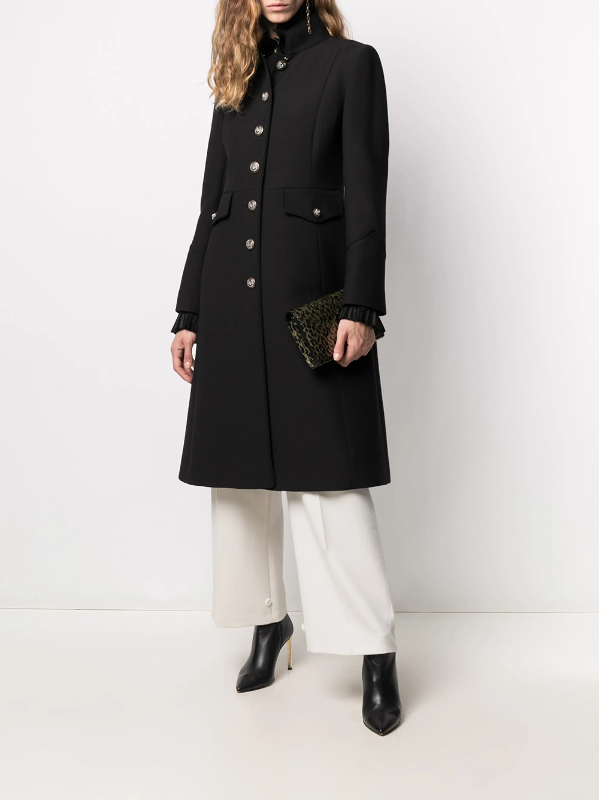 woolen single-breasted coat