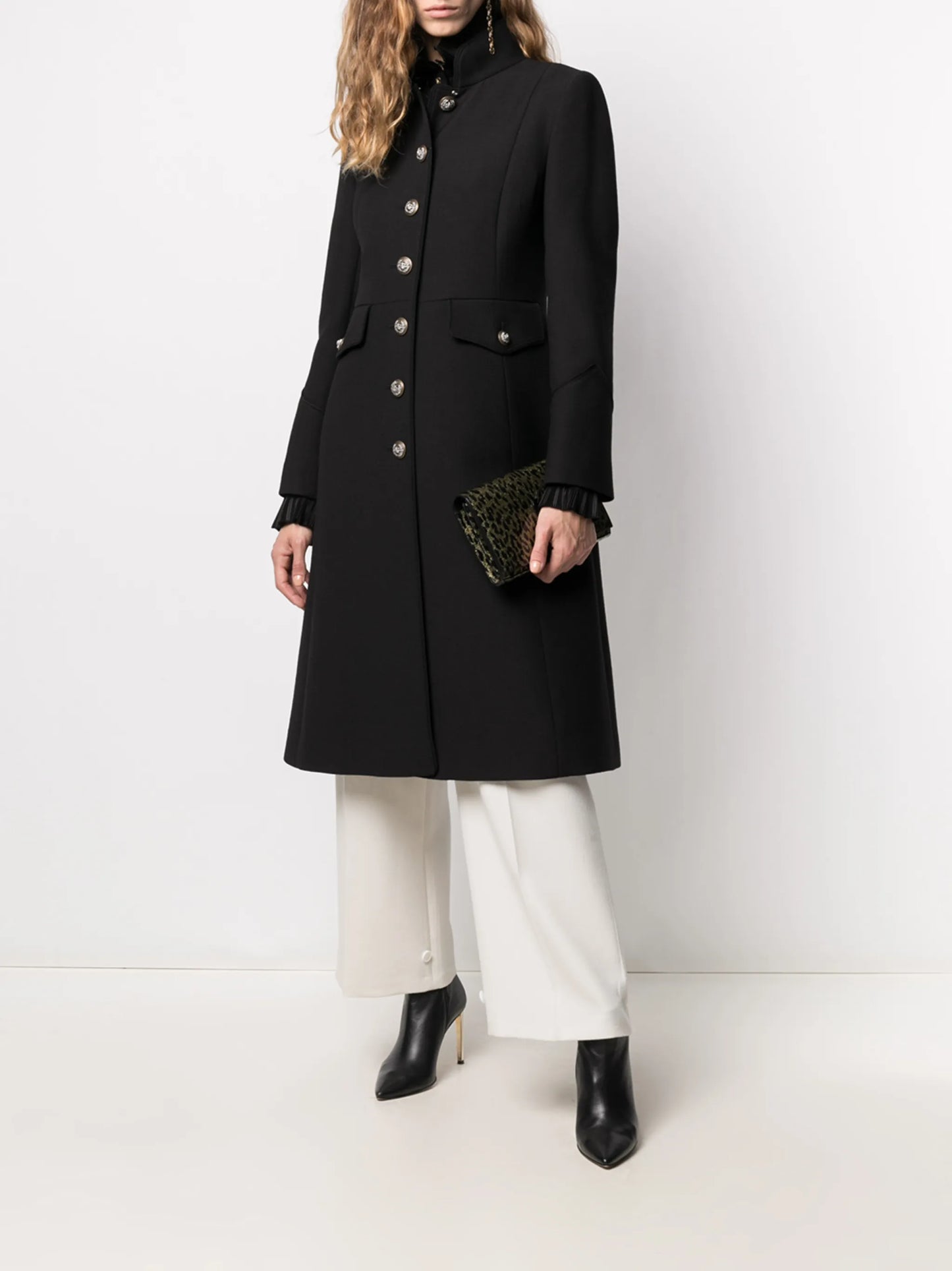 woolen single-breasted coat