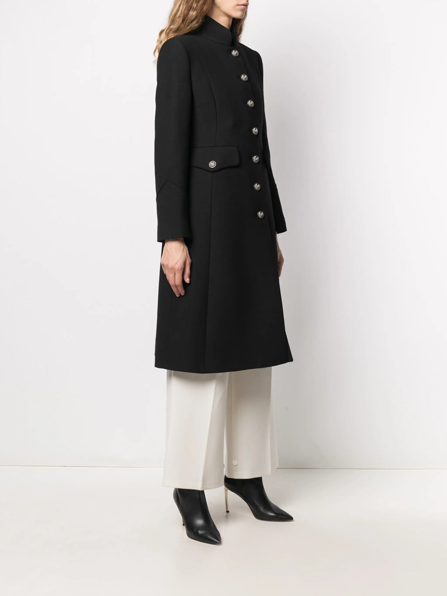 woolen single-breasted coat
