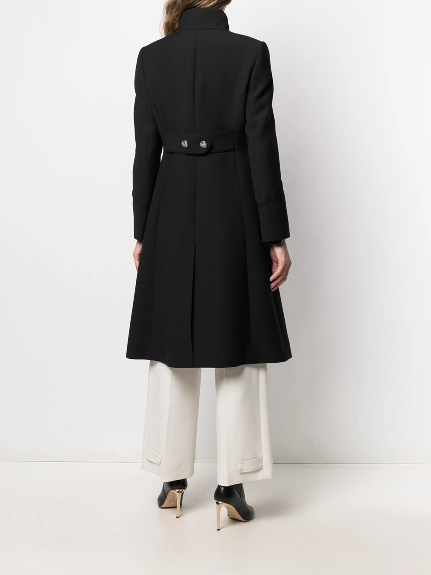 woolen single-breasted coat