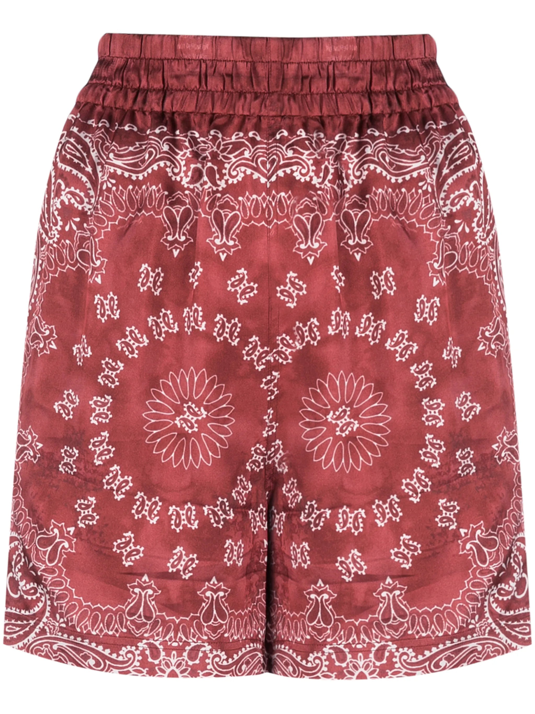 bandana-print satin shorts