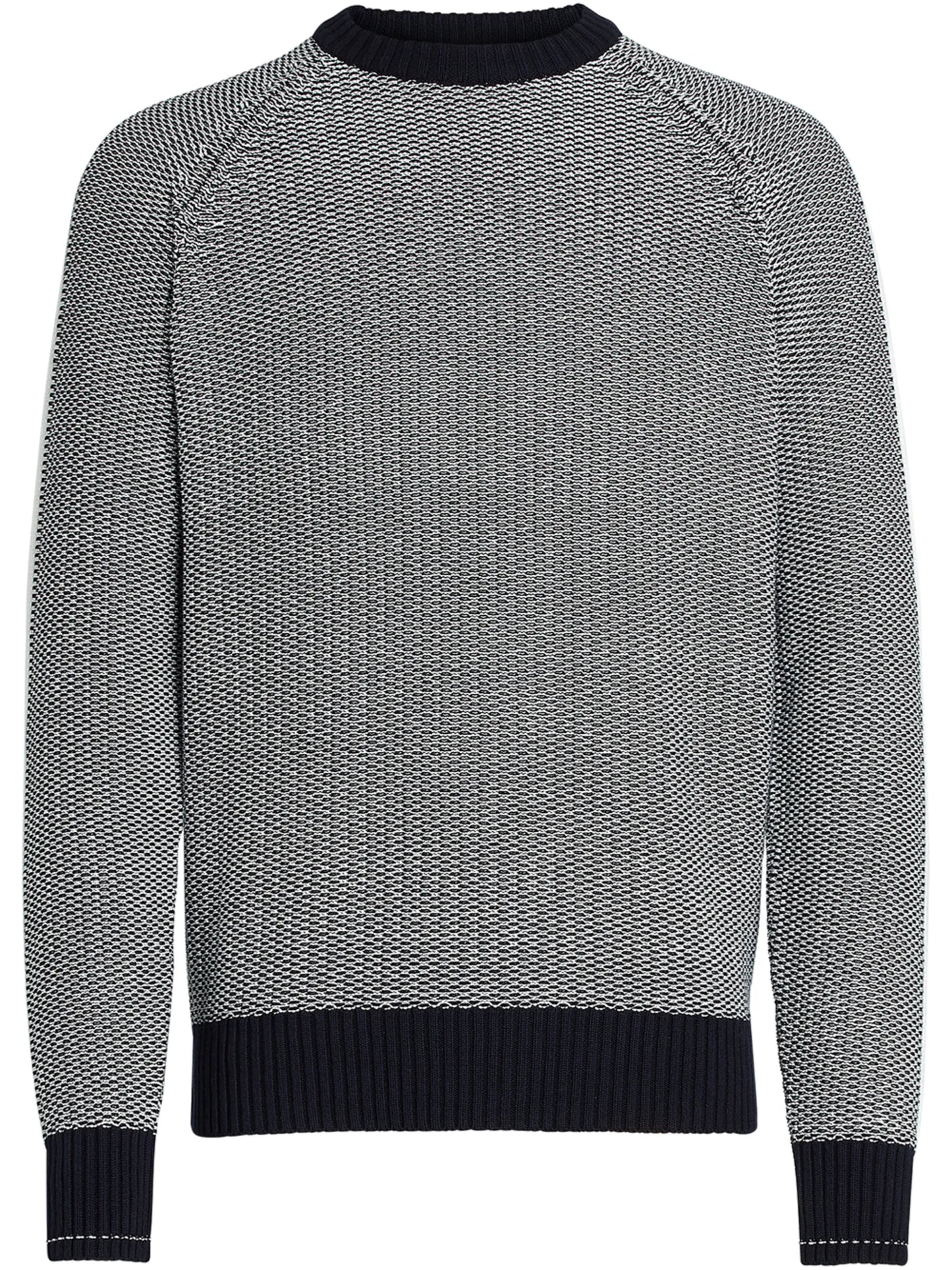 crew-neck two-tone jumper