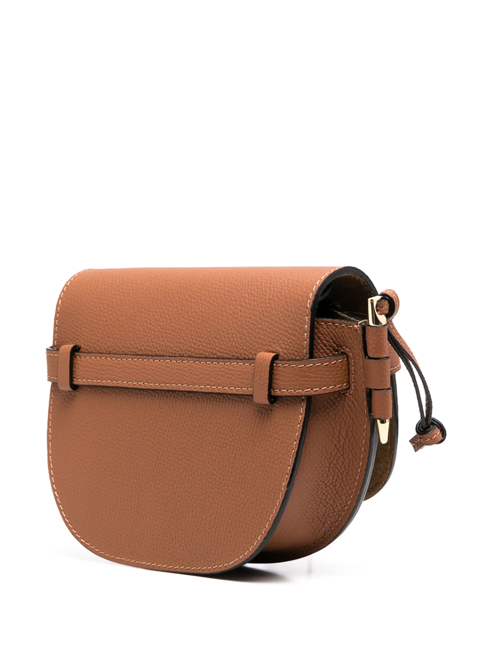 knot-detail debossed-logo crossbody bag