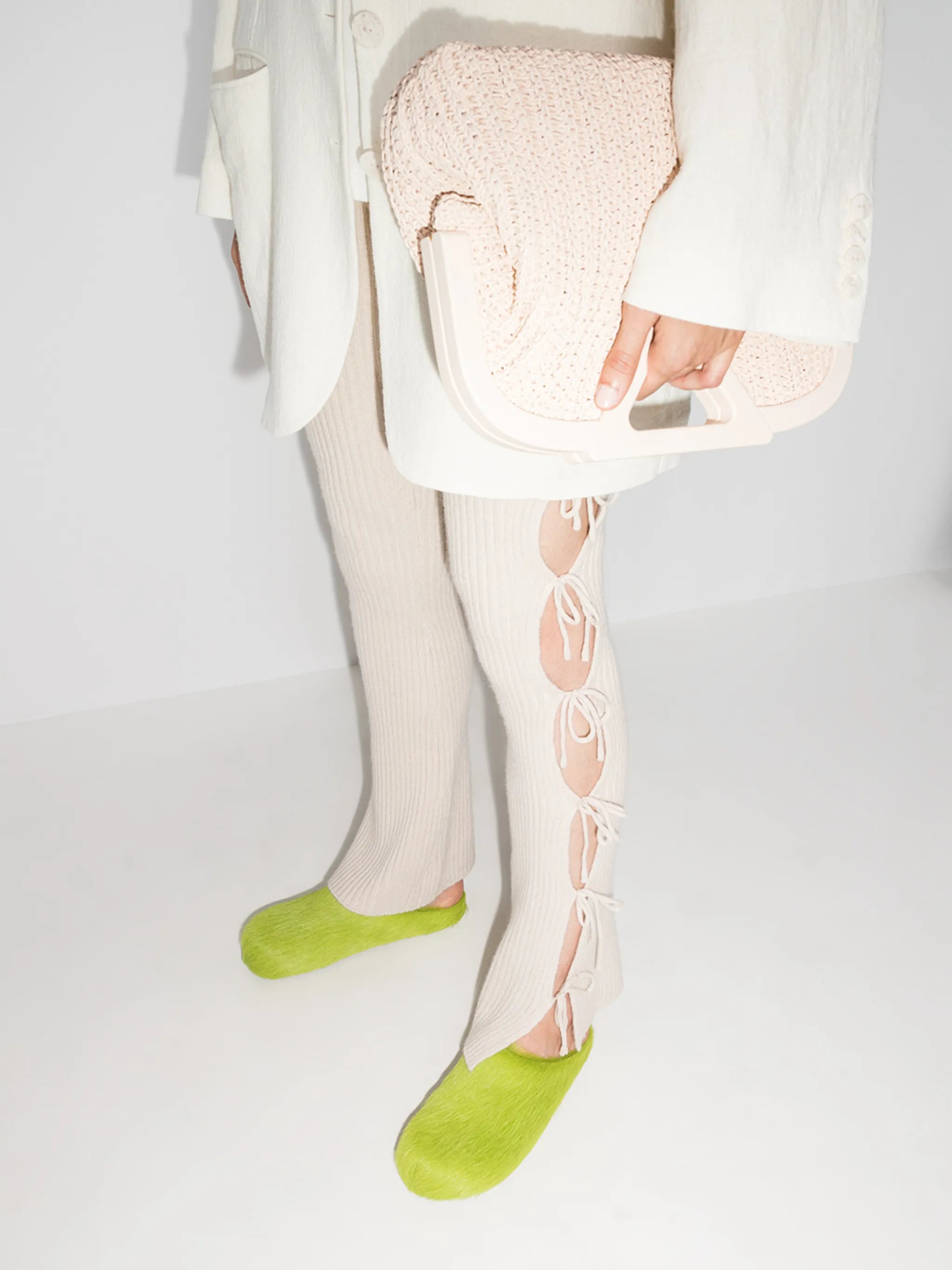 round-toe calf-hair mules