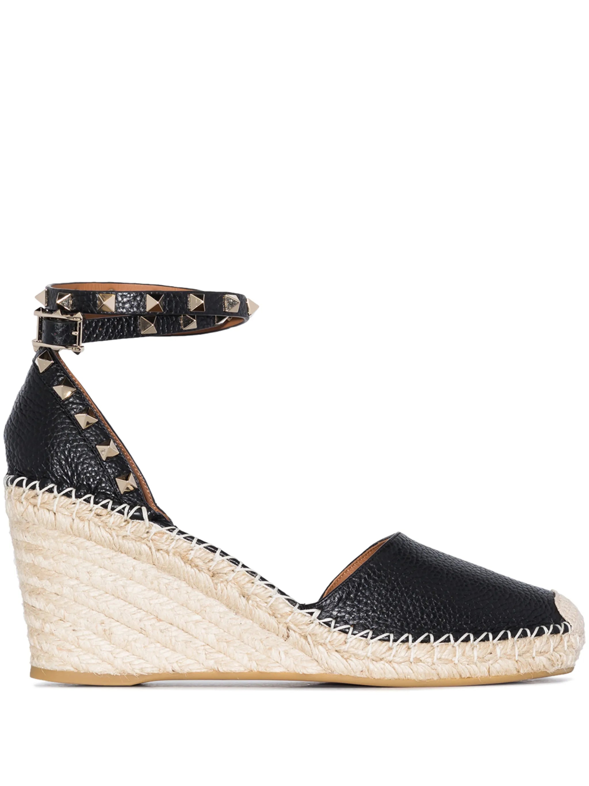 Rockstud 85mm wedge espadrilles