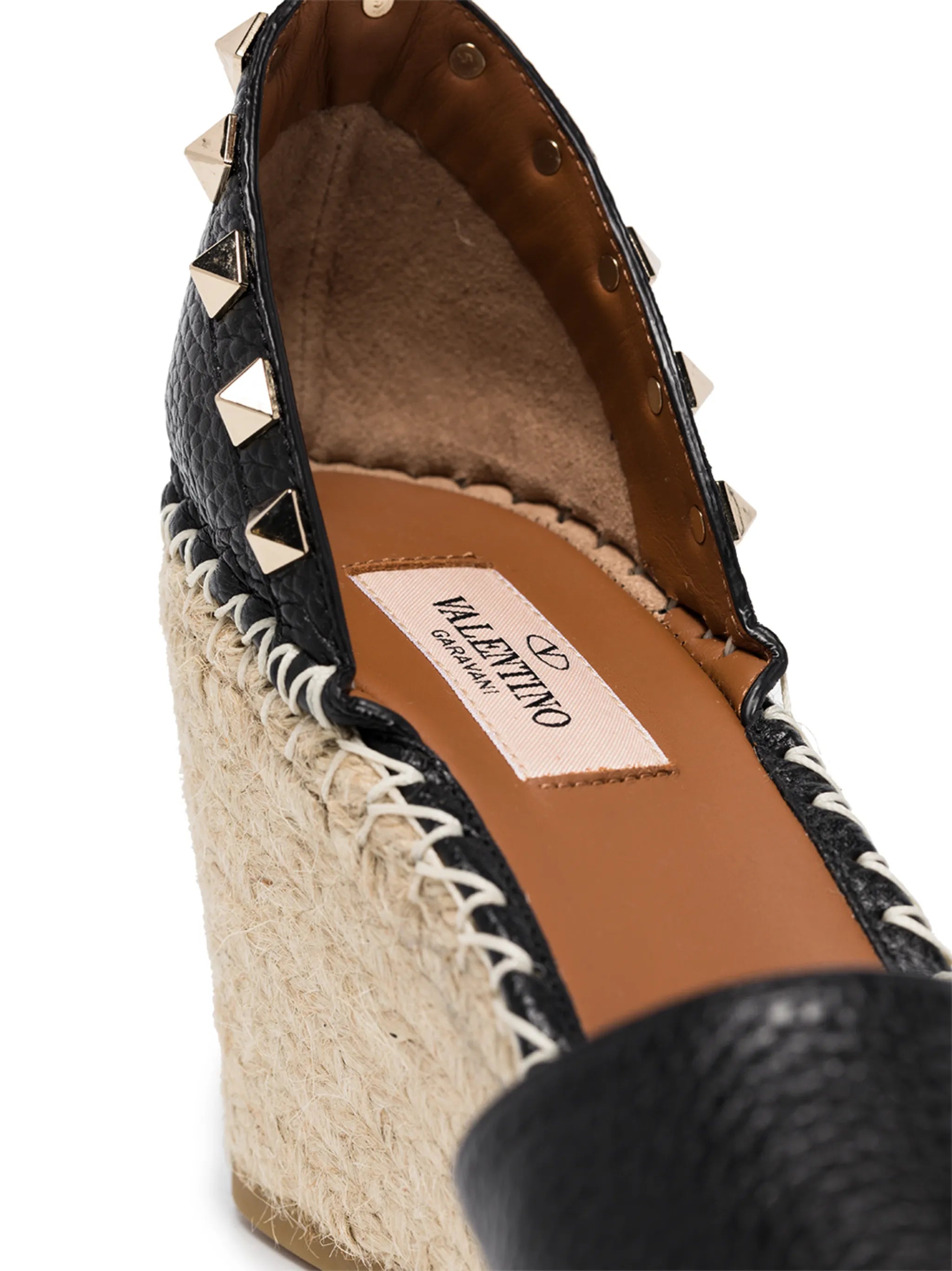 Rockstud 85mm wedge espadrilles