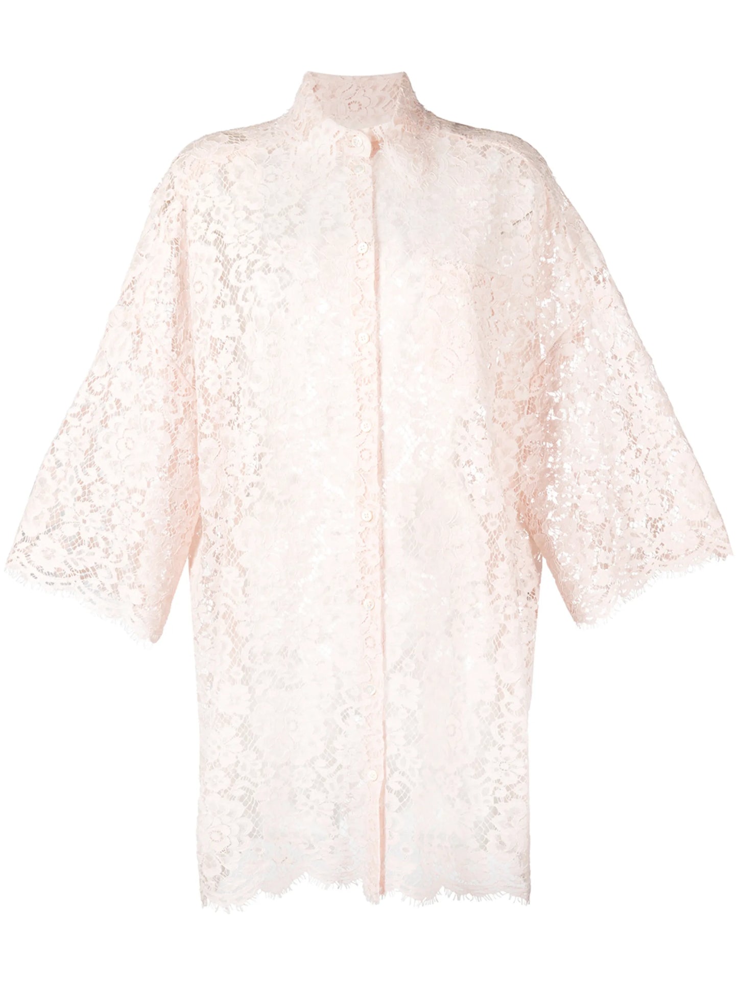 boxy-fit lace blouse