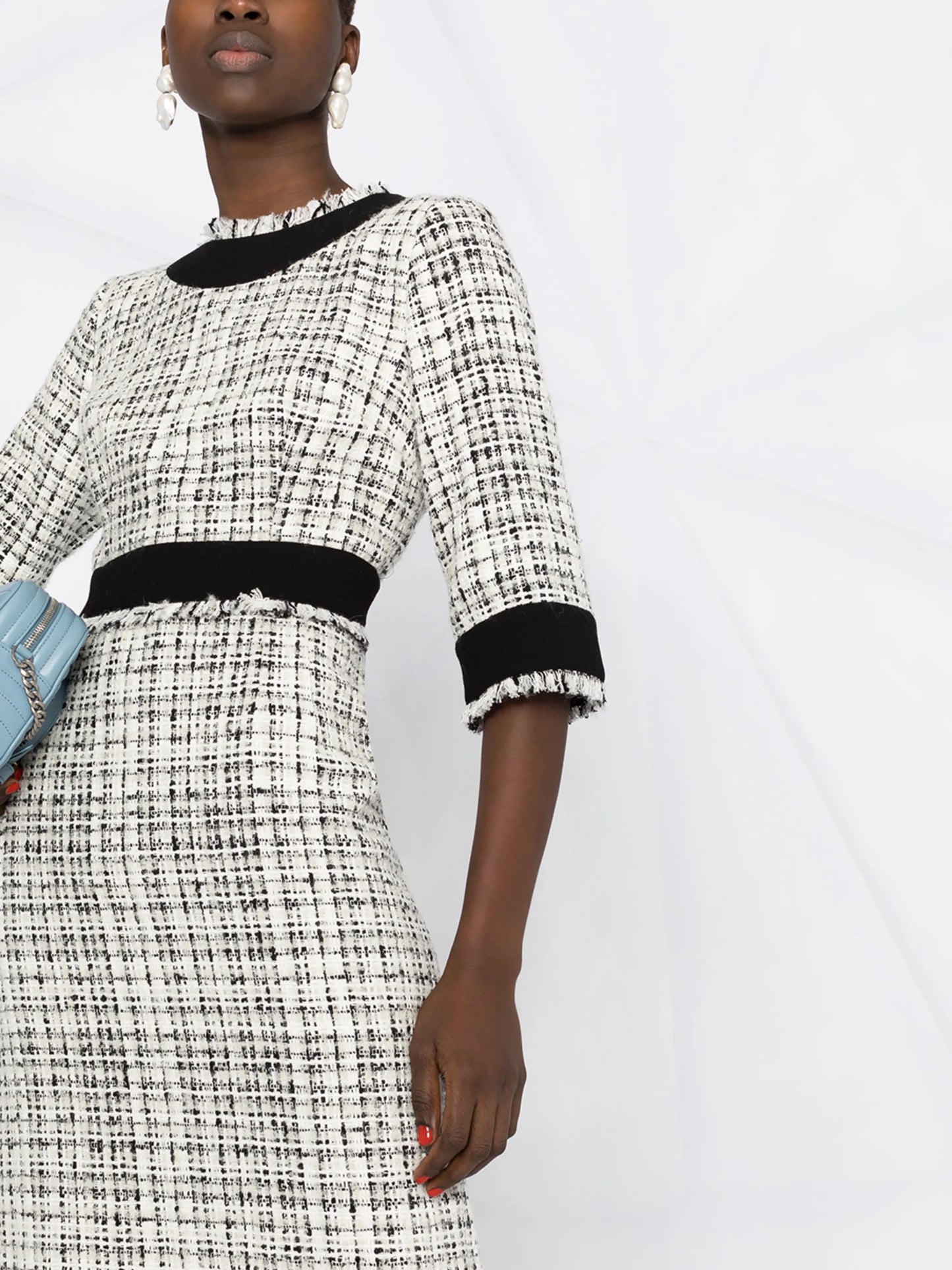 tweed midi dress