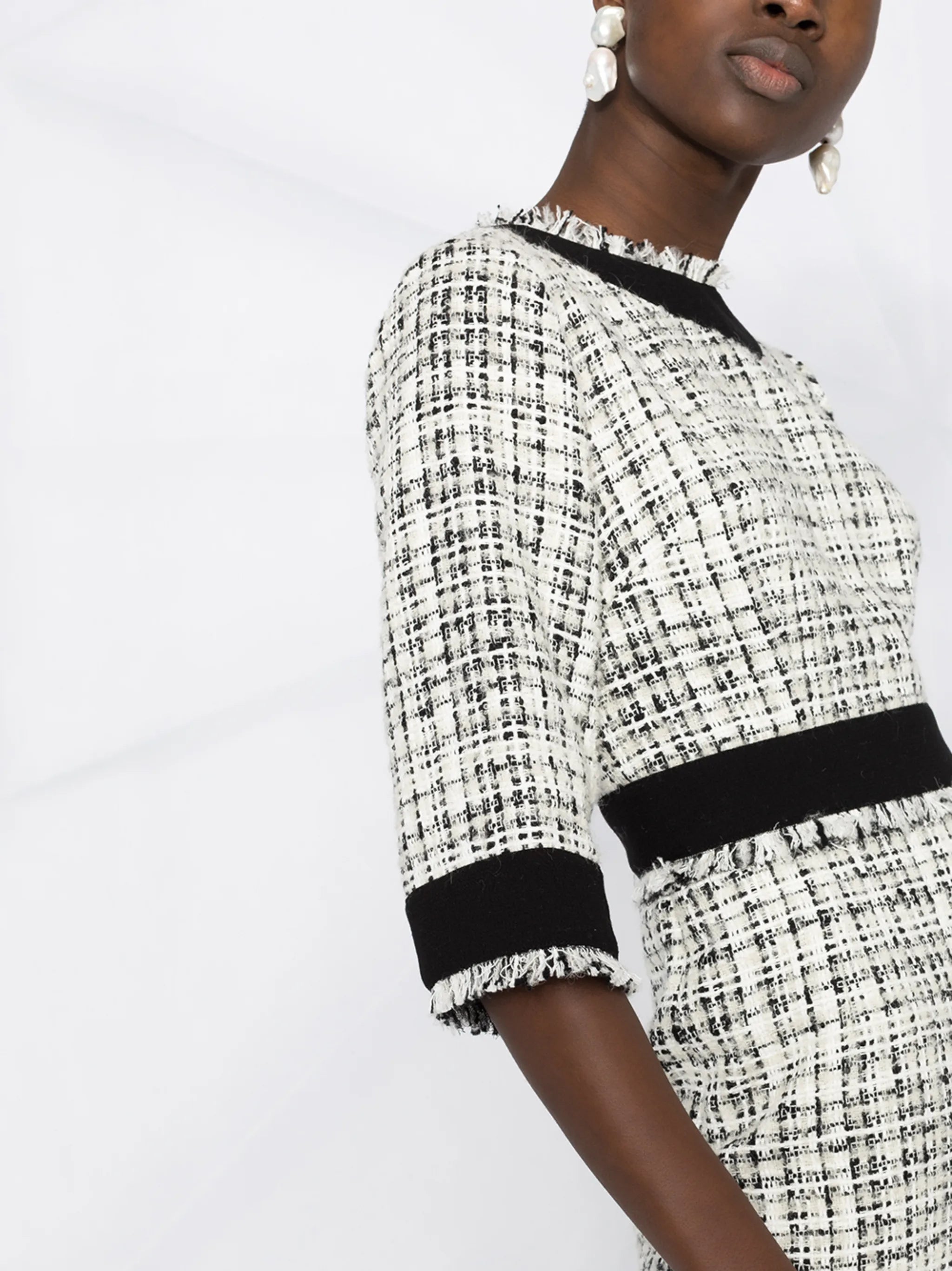 tweed midi dress
