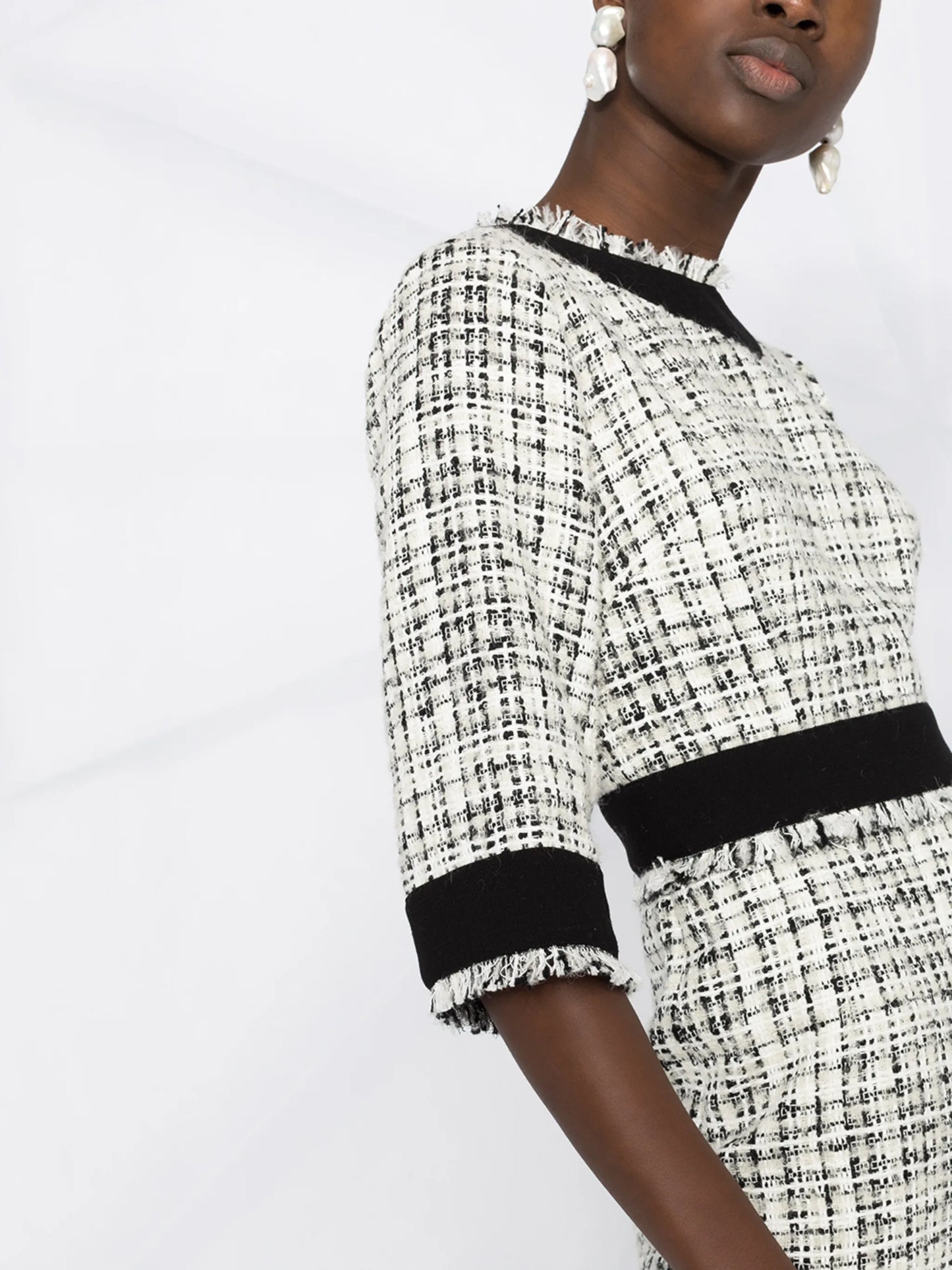 tweed midi dress