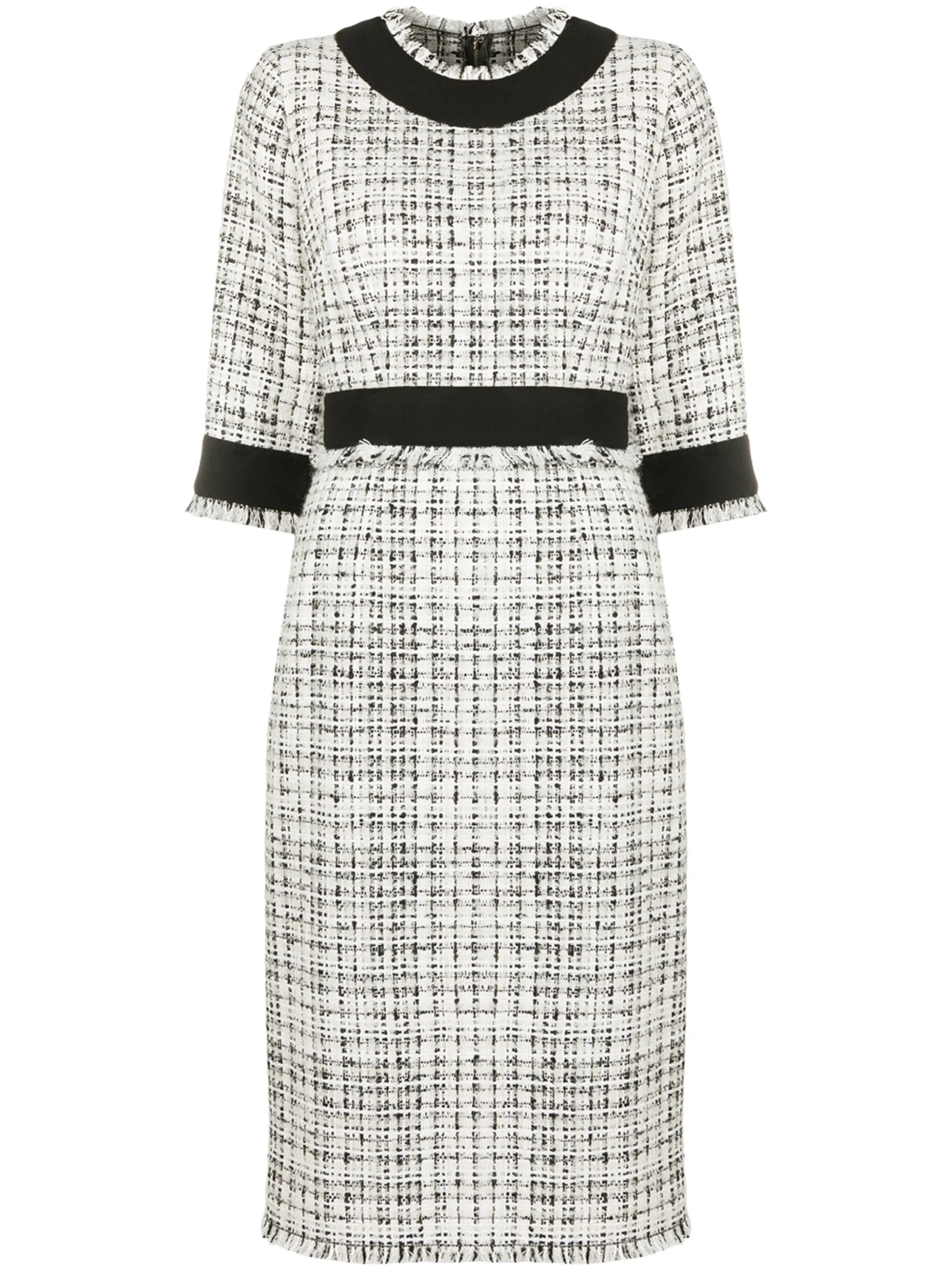 tweed midi dress