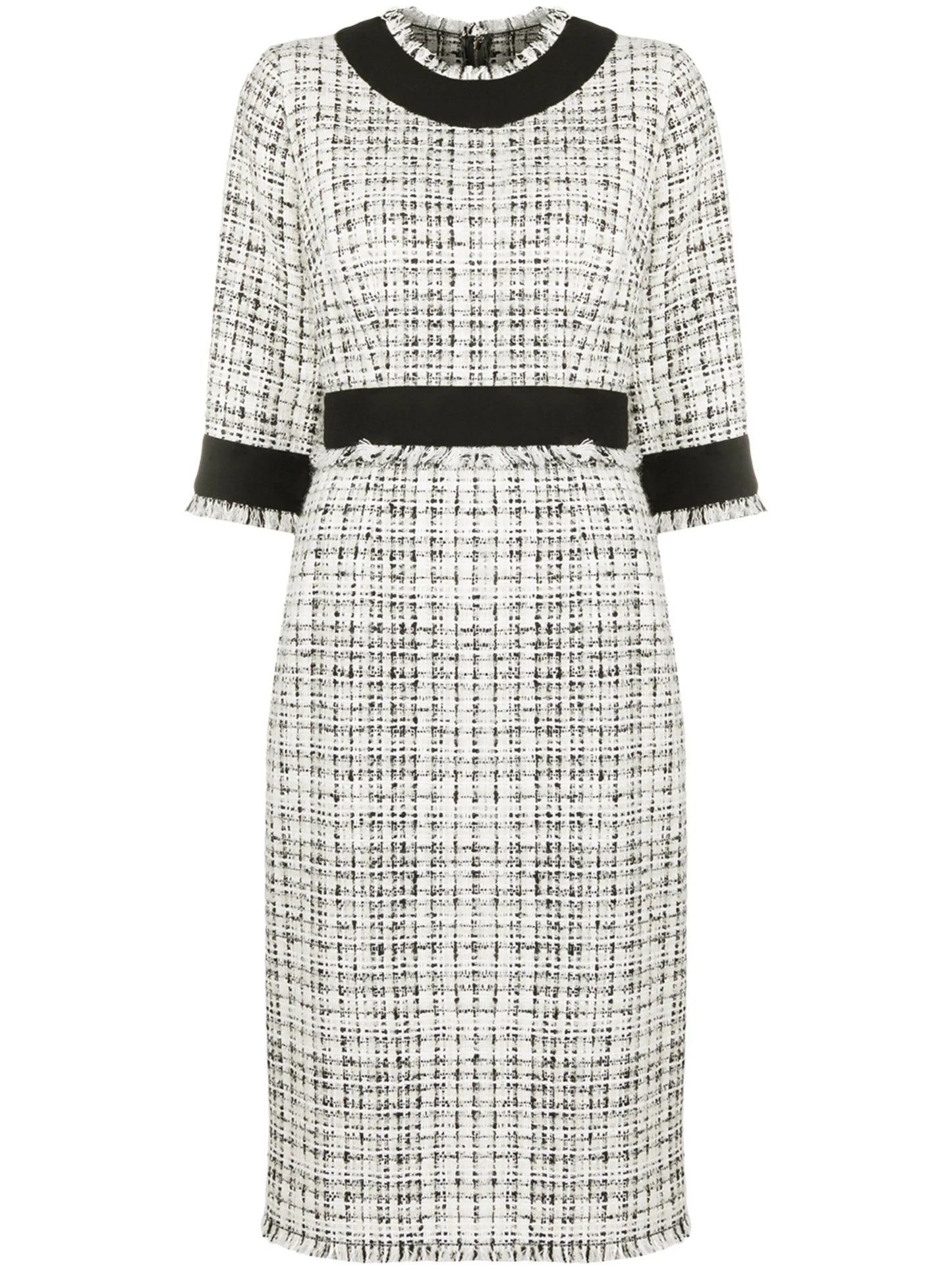 tweed midi dress