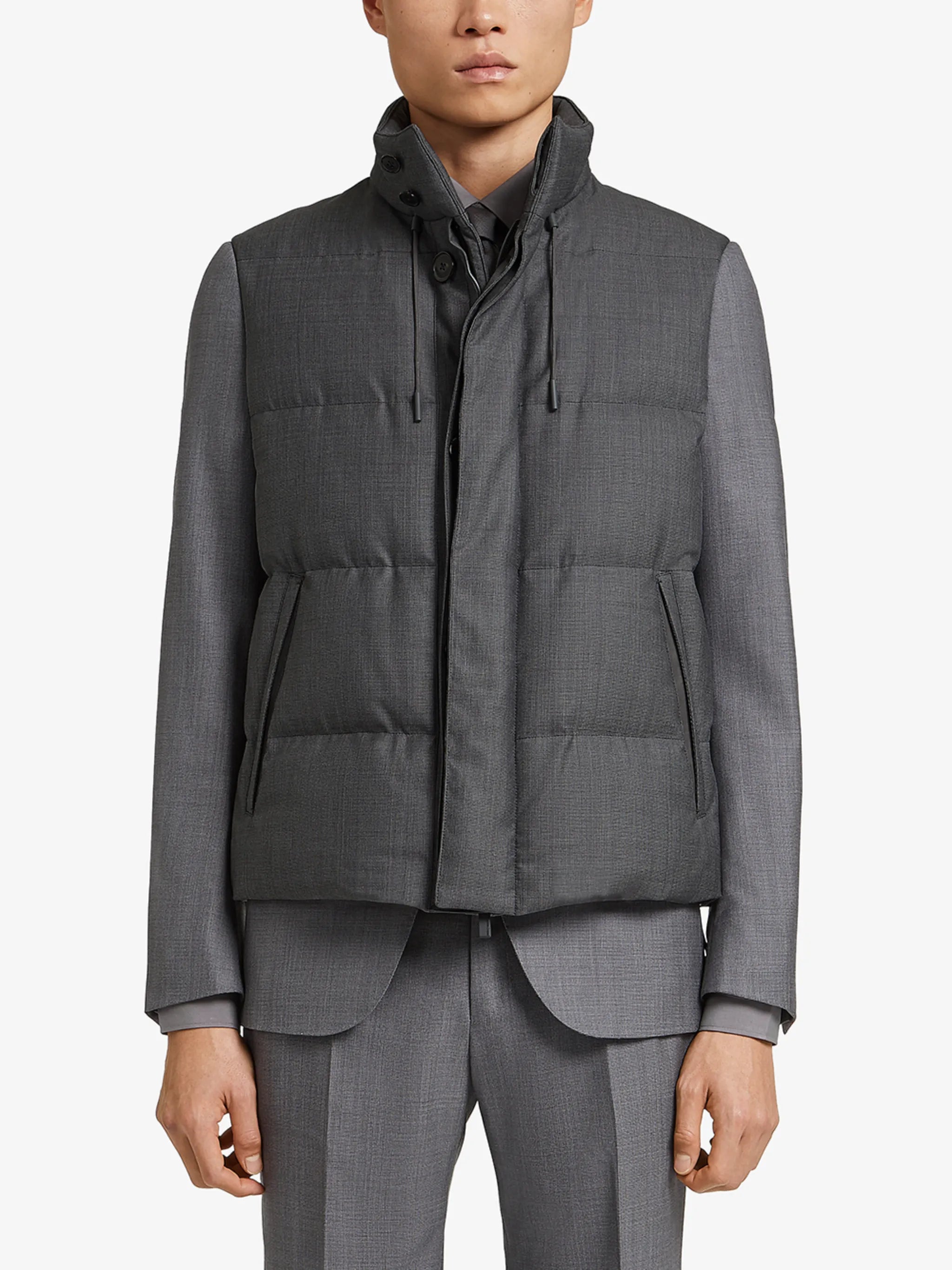 padded high-neck vest